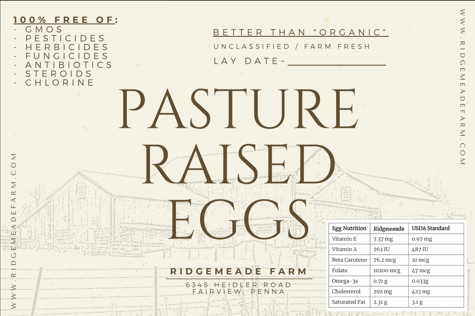 By the Dozen - Pasture Raised Eggs