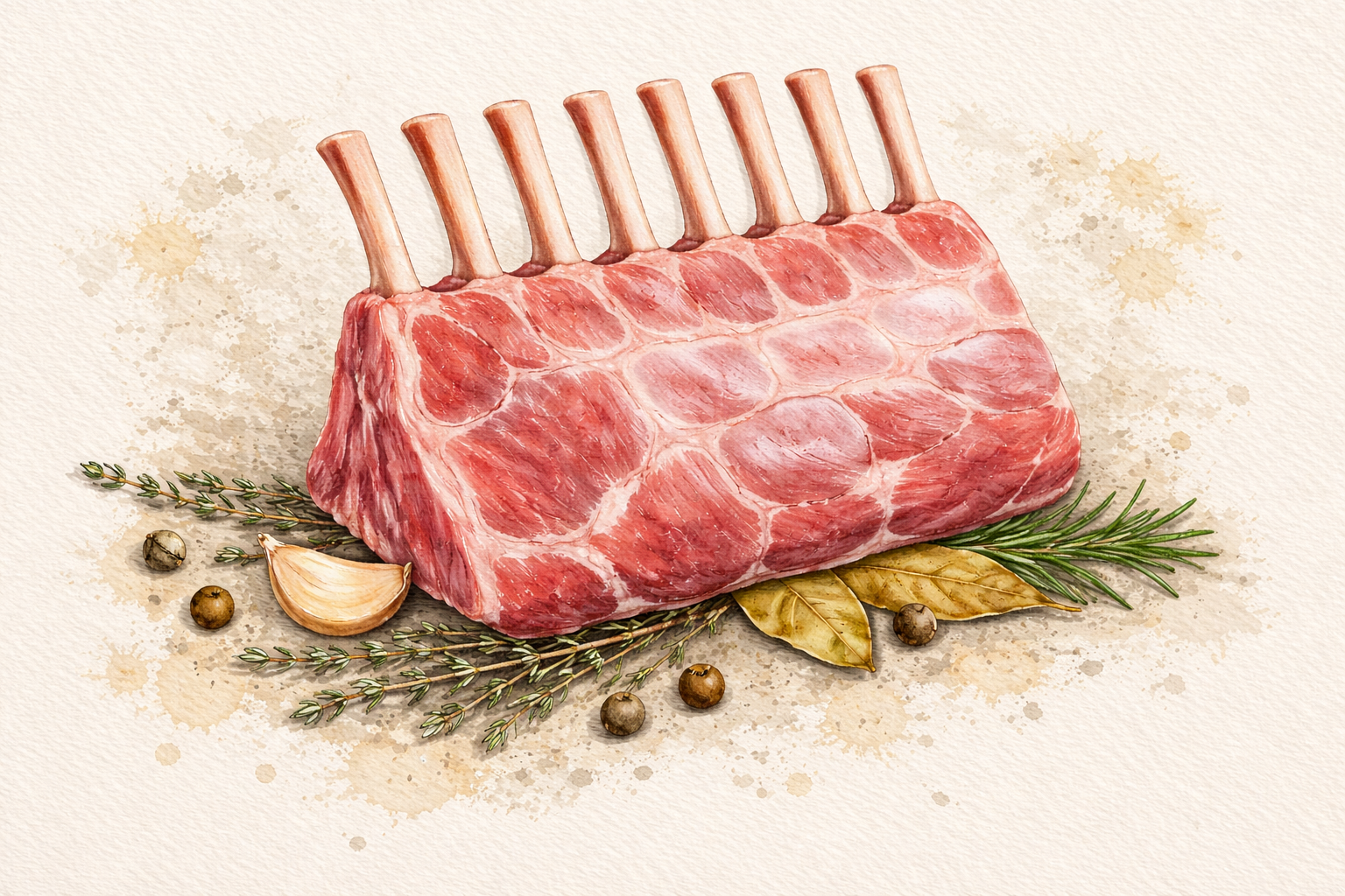 8-Bone Rack, Frenched (feeds four)