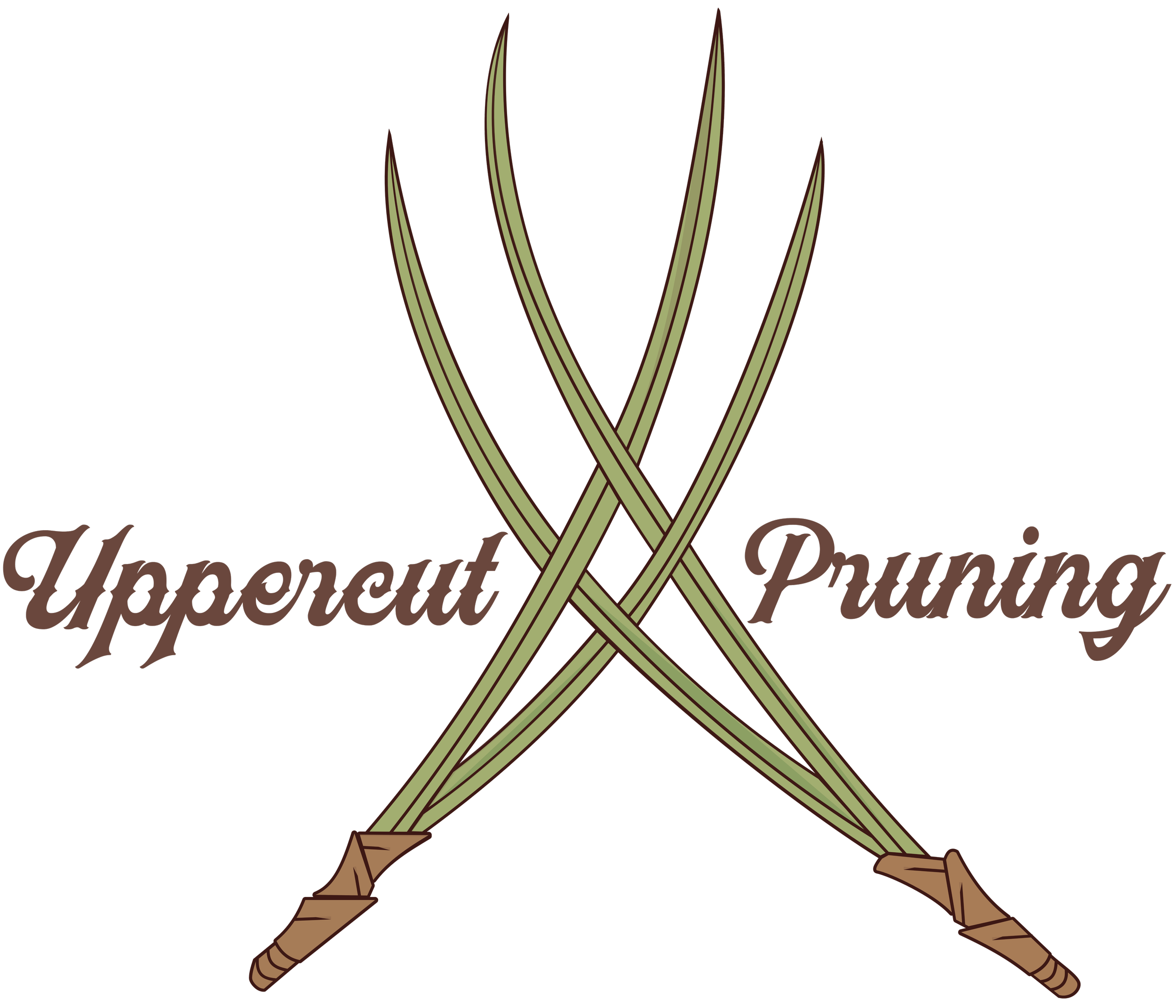 "Uppercut Pruning Logo" 2023, illustrator, Portland pruning business logo