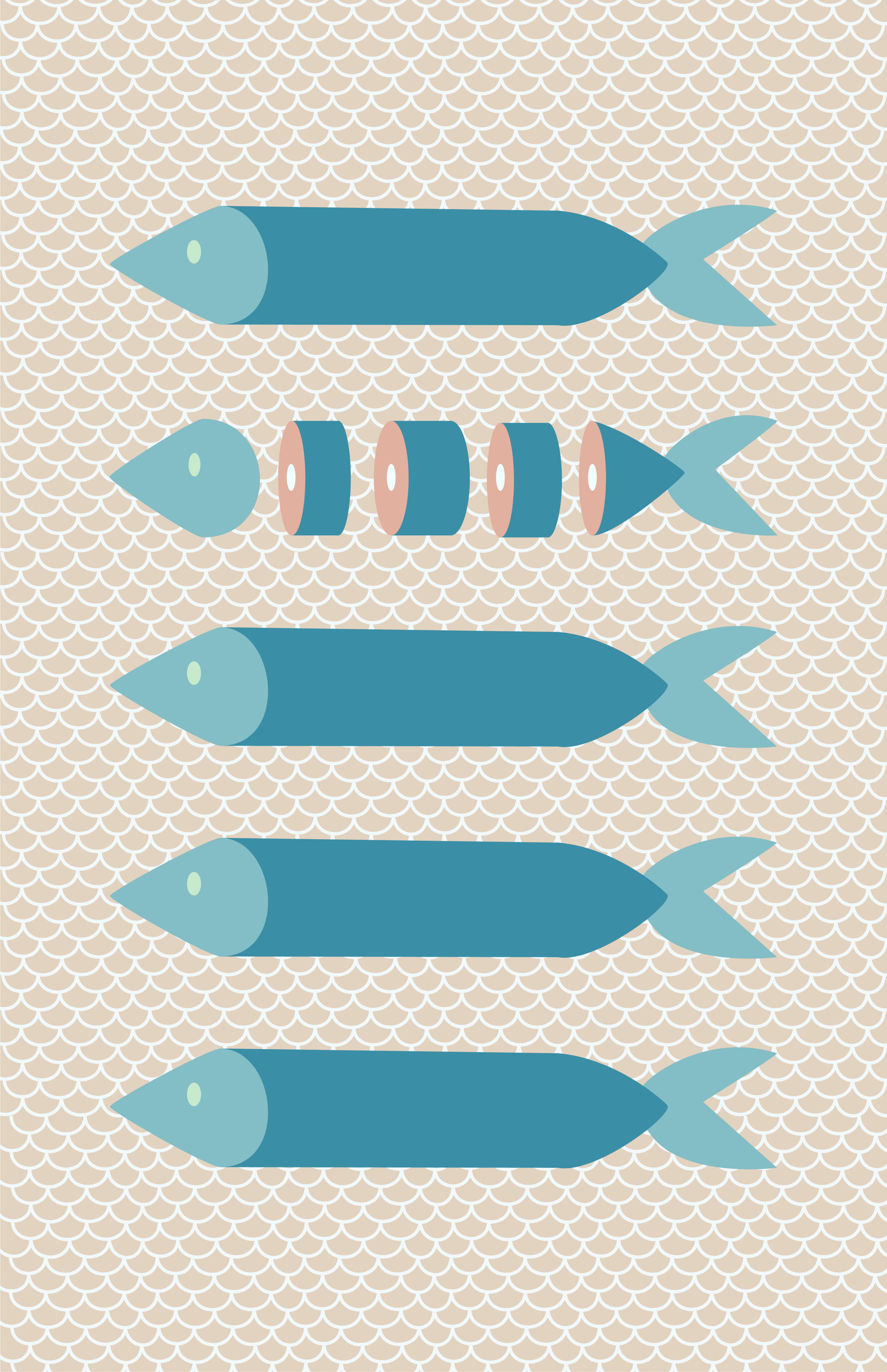 "Carp Disease" 2017, illustrator, editorial for article on diseases in carp
