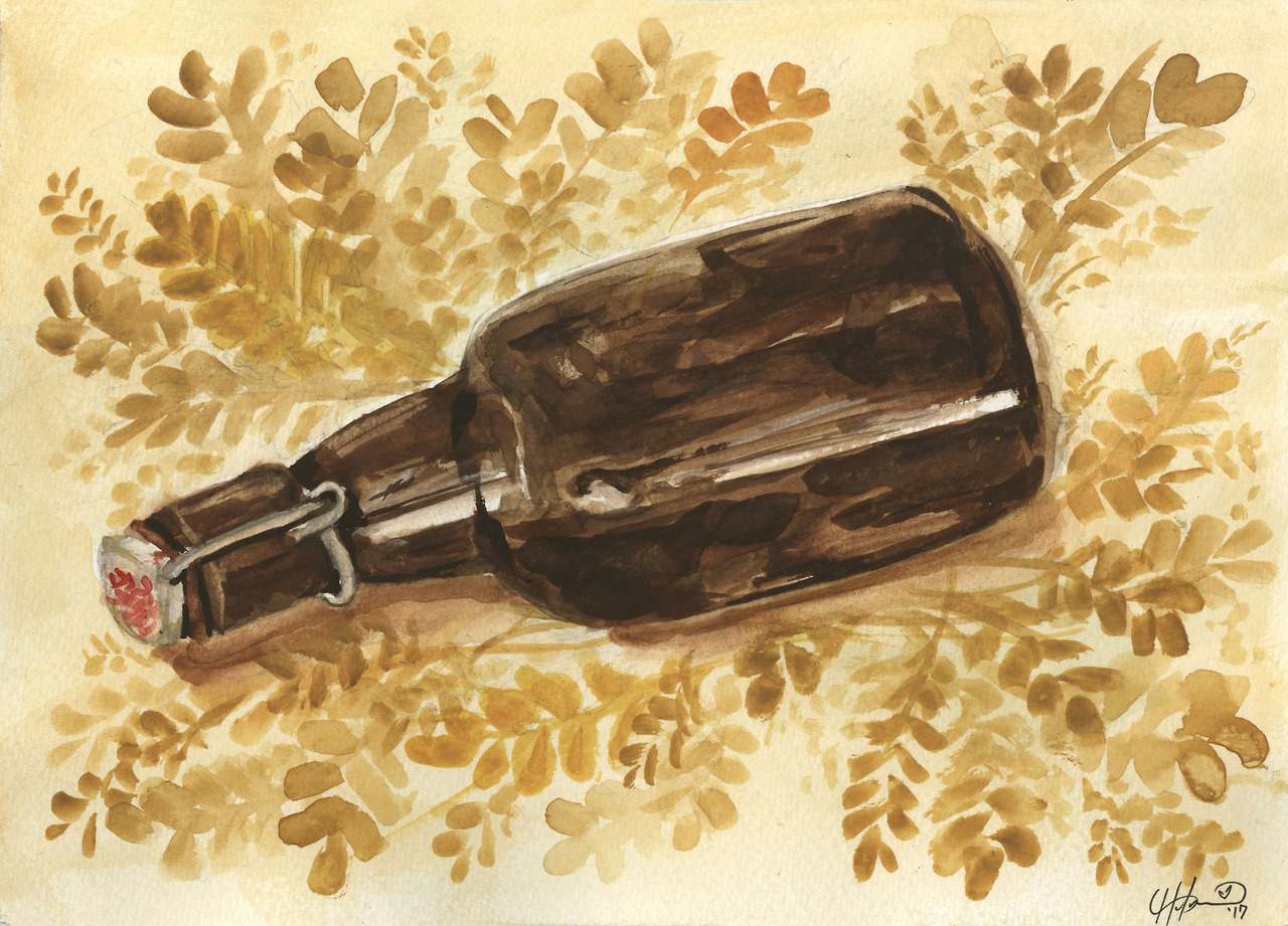 "Melting Wheat" 2017, watercolor on watercolor paper
