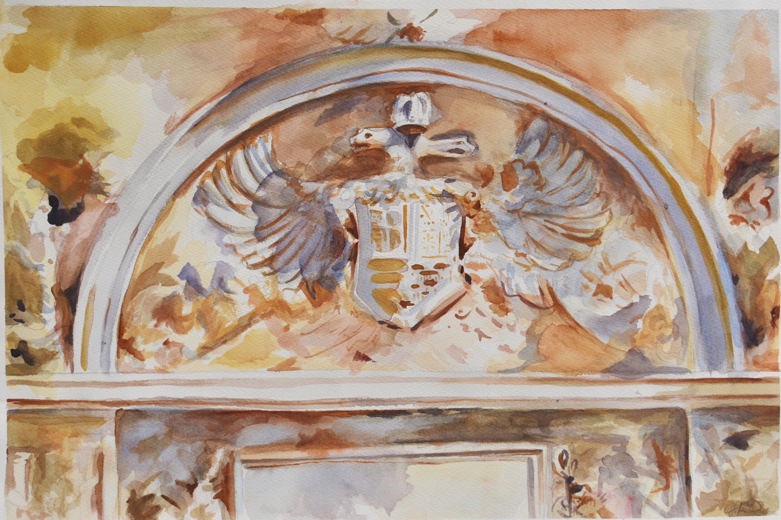 "Painting Study" 2018, watercolor on watercolor paper