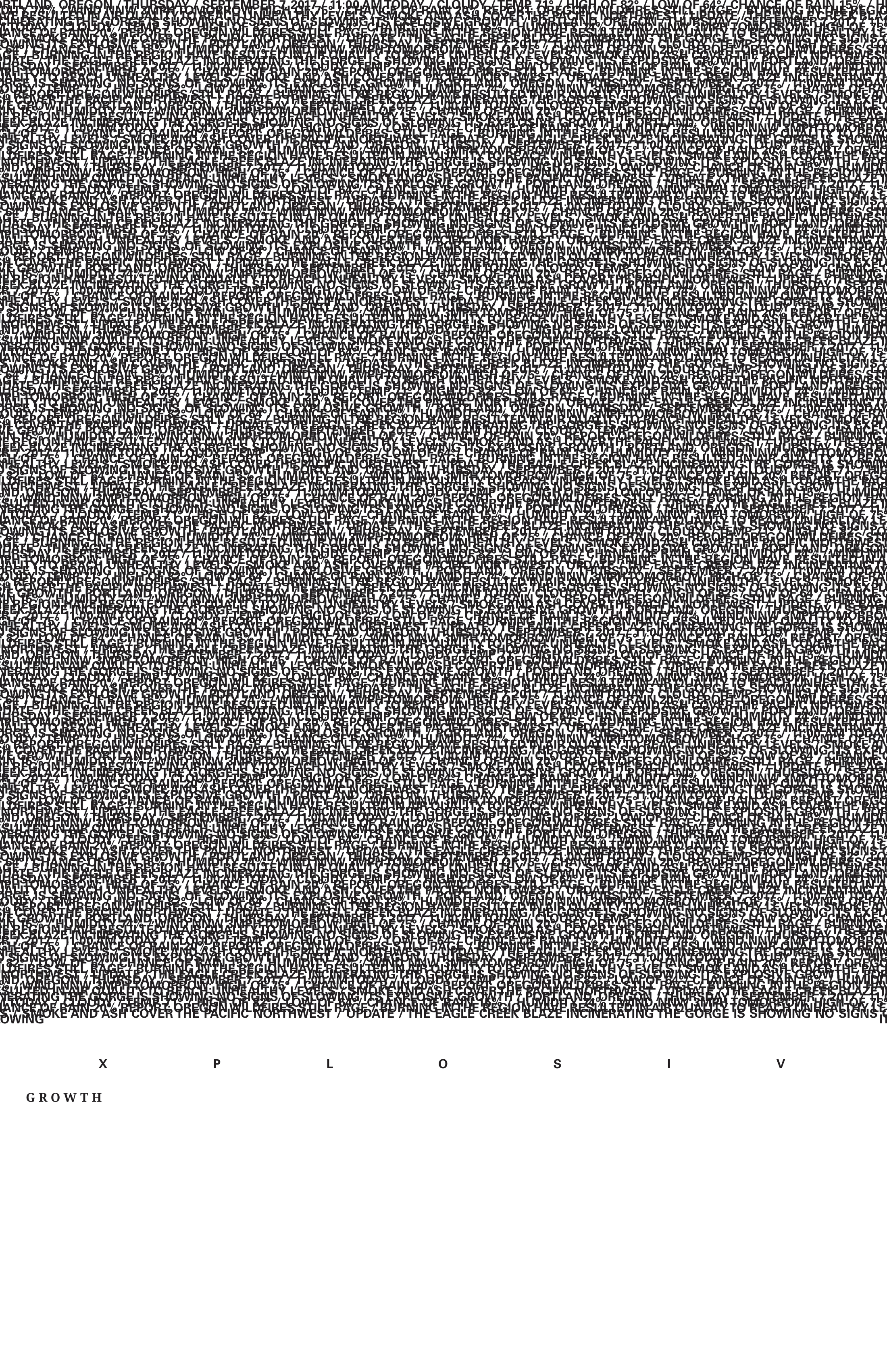 "Weather Permutation - Eight" 2018, Adobe Indesign