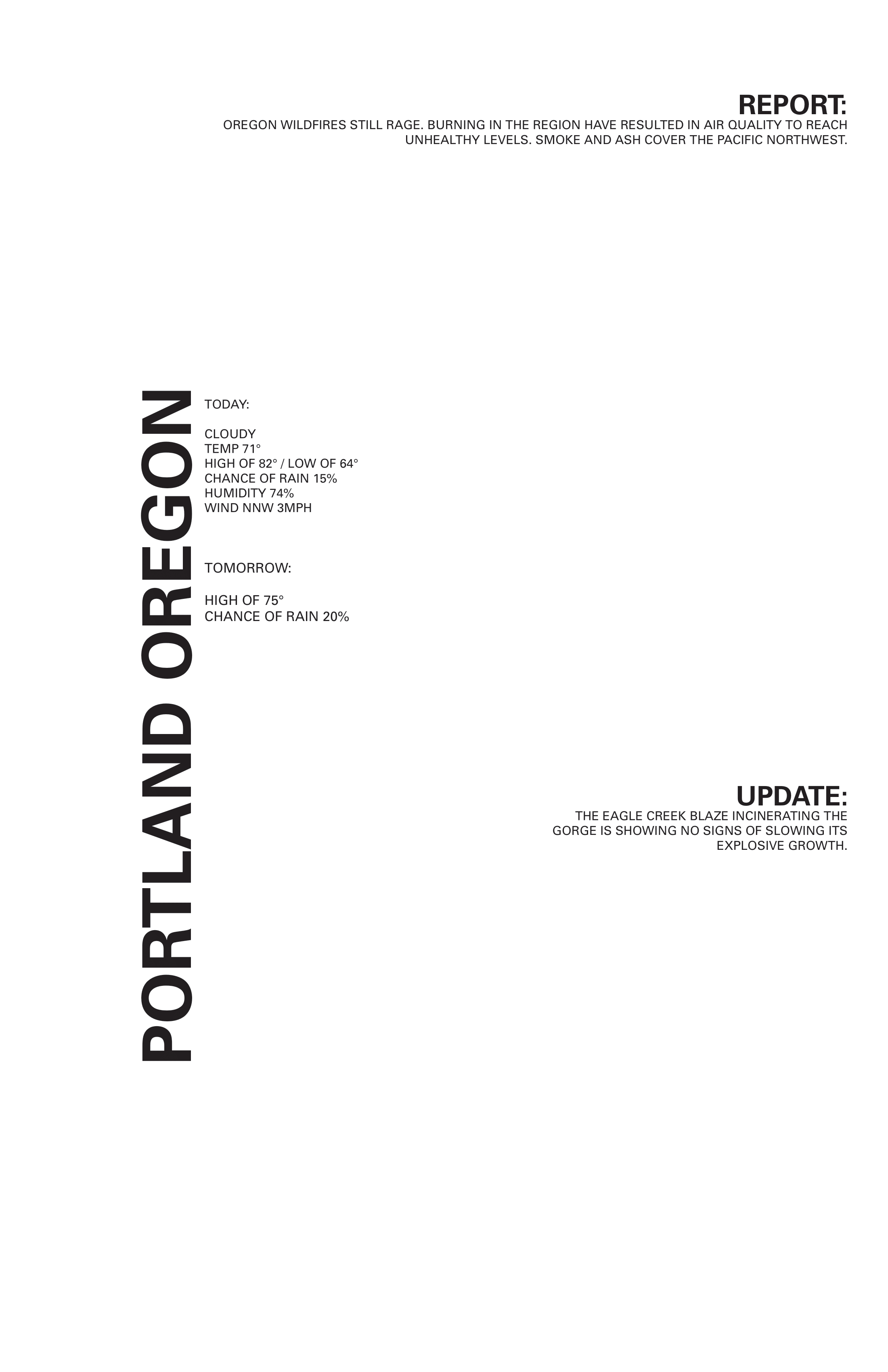 "Weather Permutation - Four" 2018, Adobe Indesign