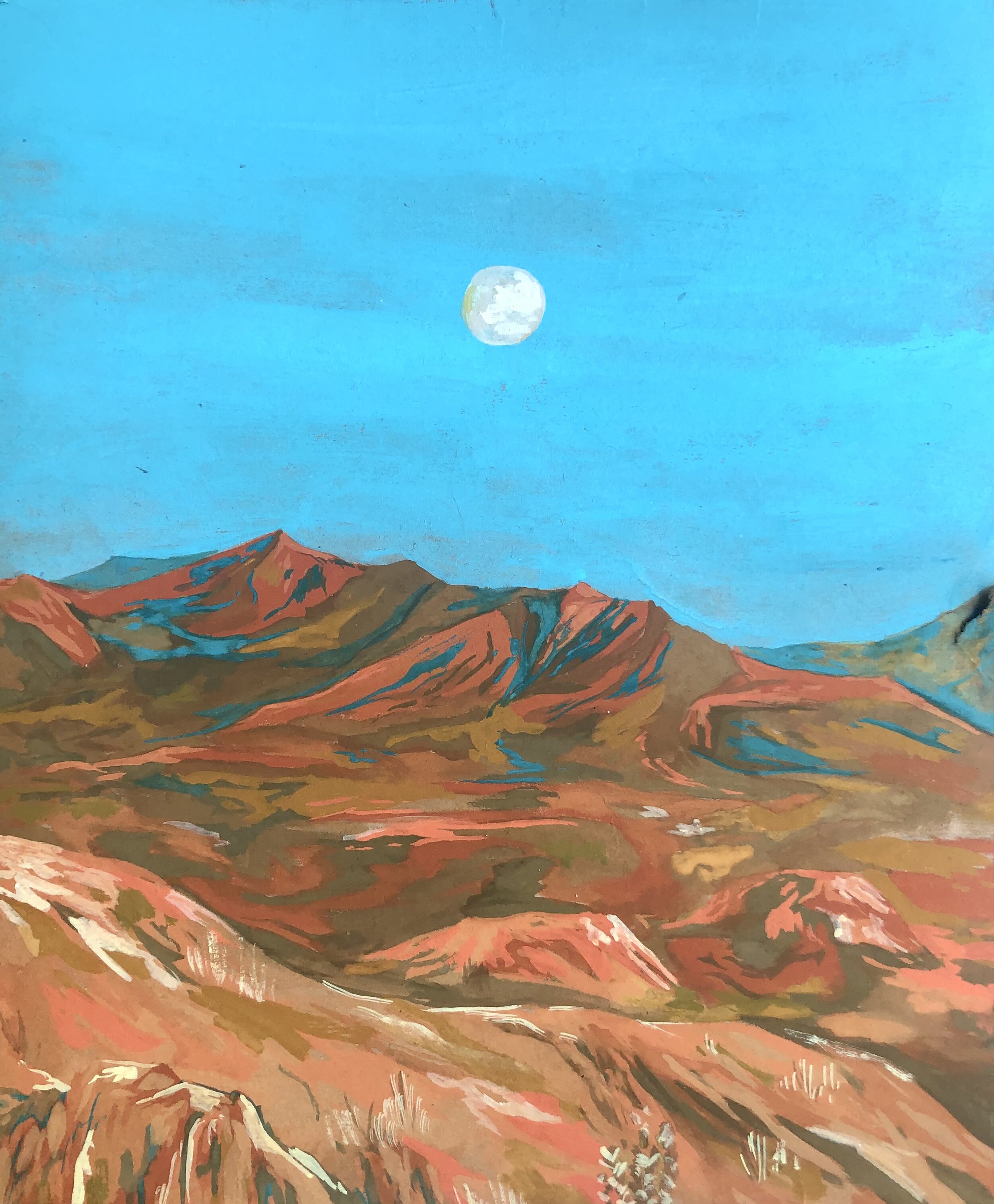 "Another World" 2021, gouache on cardboard