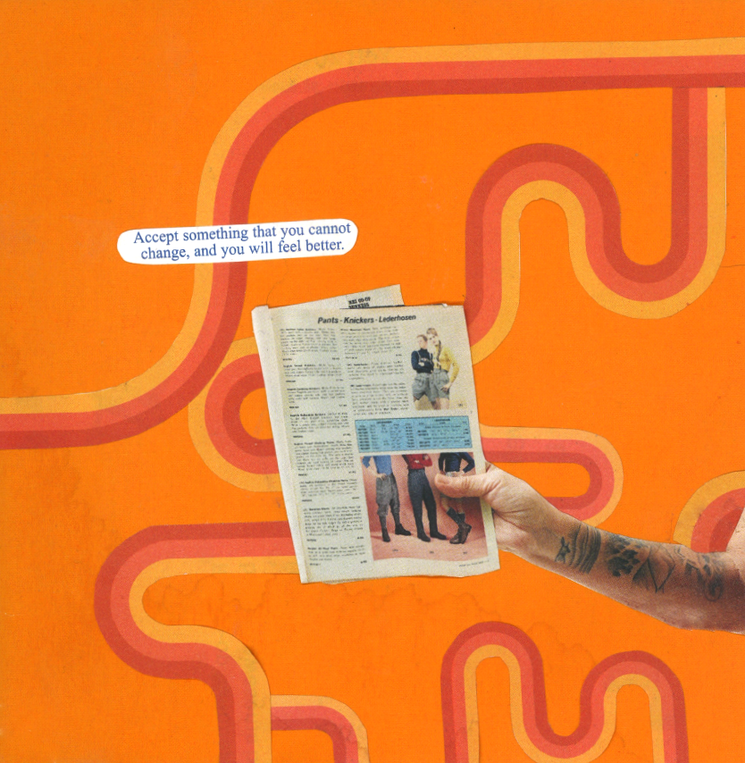 "Extra Extra" 2023, paper and magazine collage, announcing myself as a designer and being excited about the possibilities and paths it will take me to.