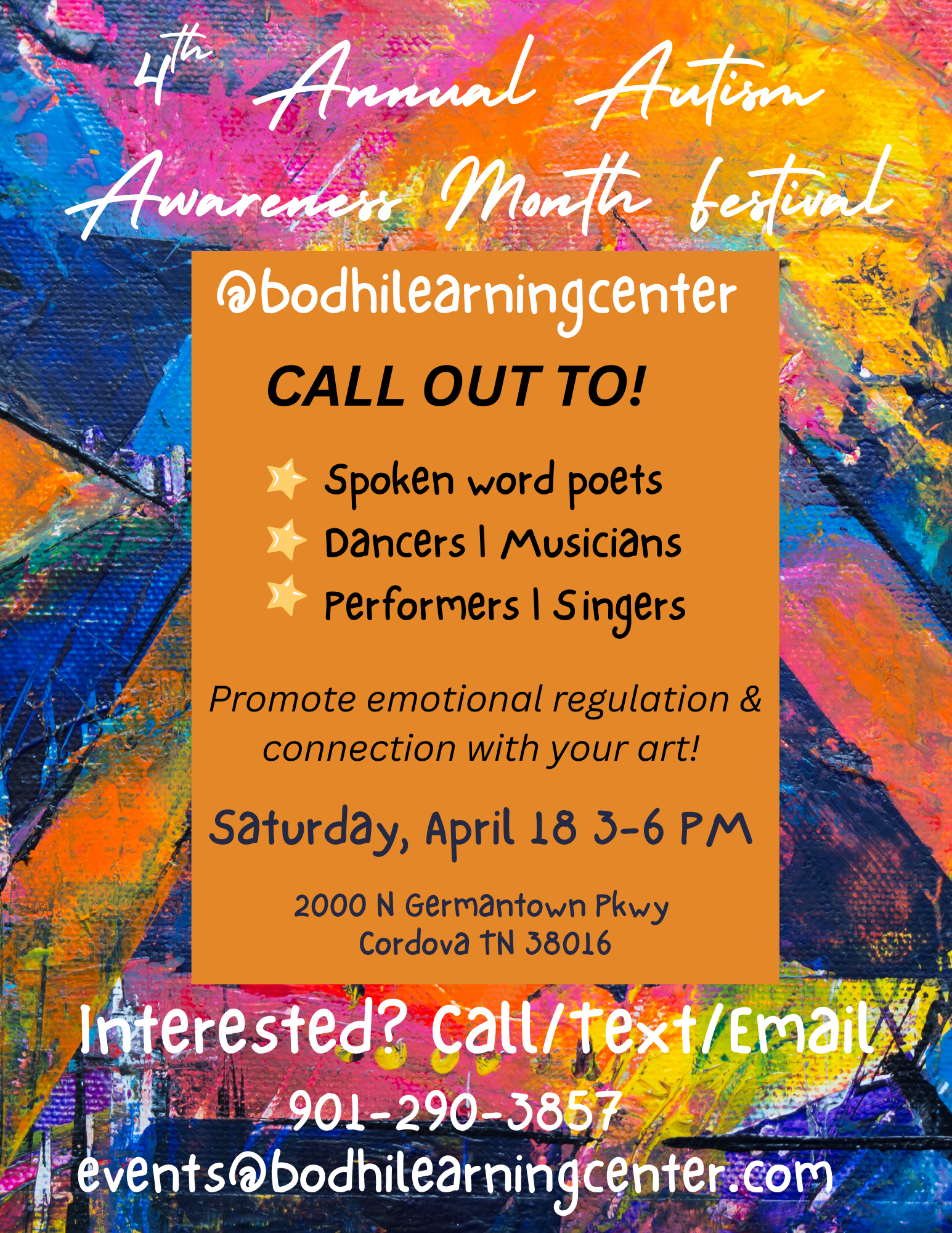 Autism Awareness Month Festival Performers