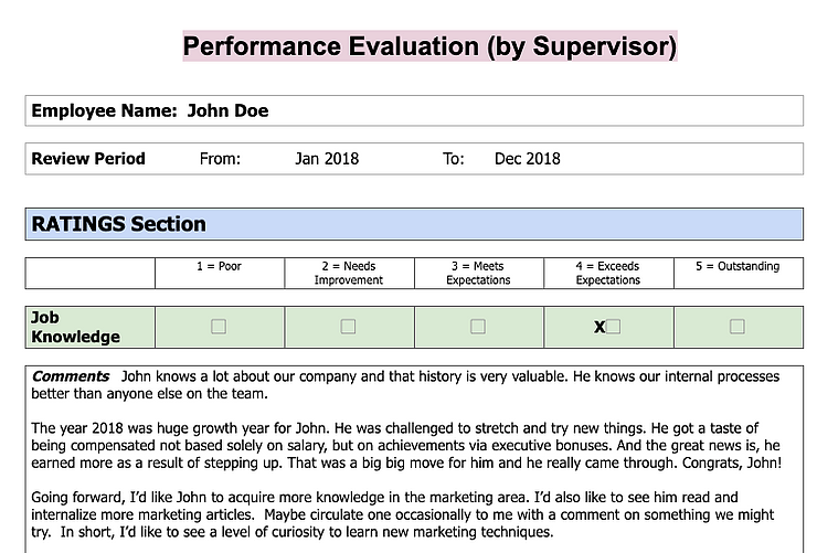How to Write and Deliver a Performance Review (With Example Templates ...