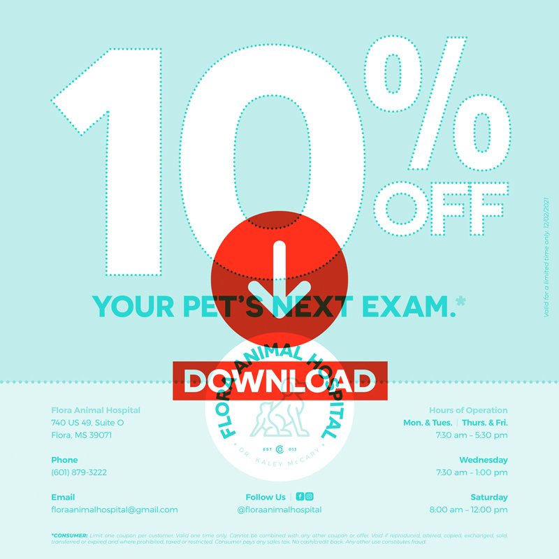 Flora Animal Hospital 10% Discount