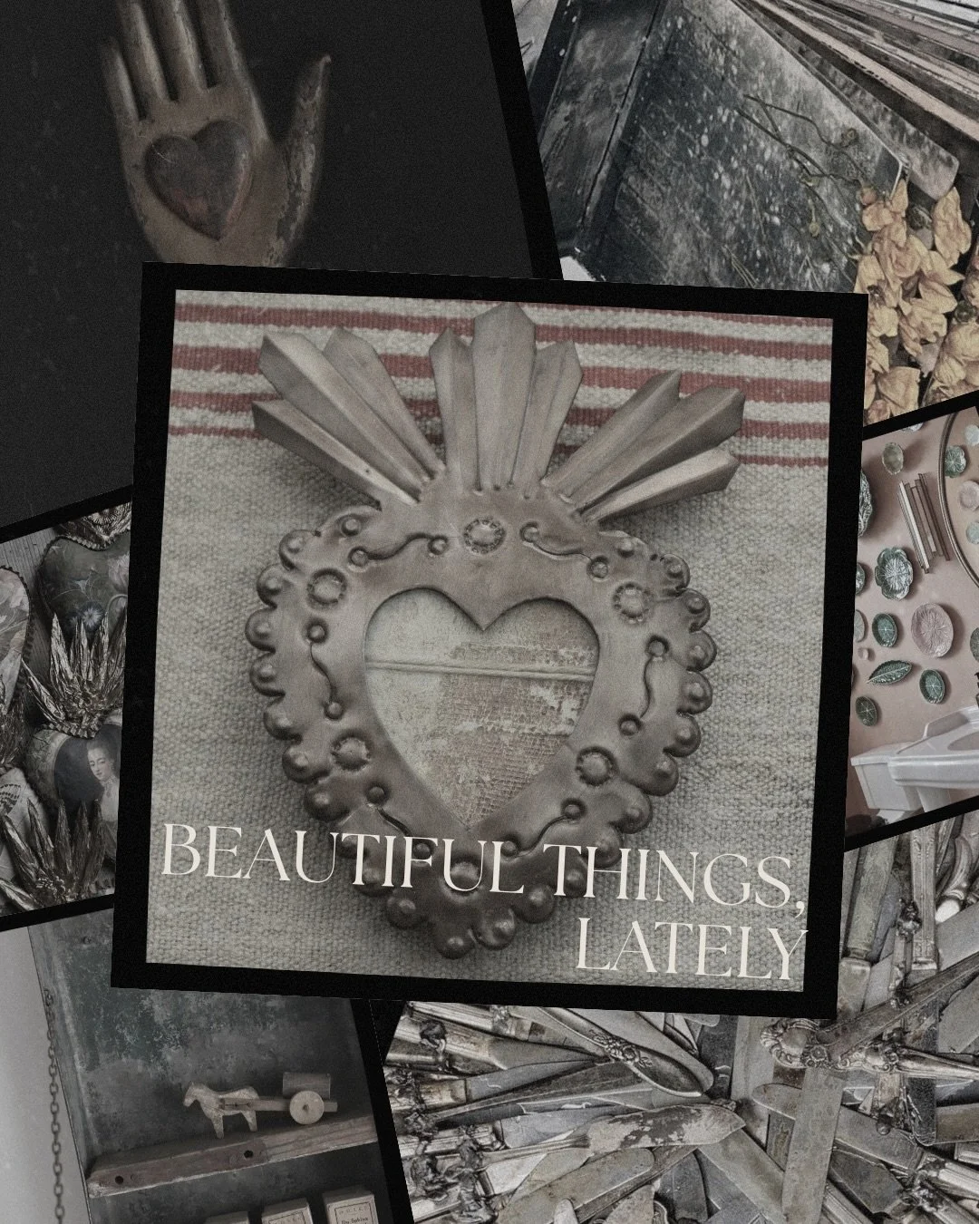 Beautiful Things, Lately

February 2026

2 @demeuredautrefois 
3 @jackravi
4 @glenmartintaylor 
5 @thefolkarchive 
6 @fivefromtheground_labo 
7 @__blueiris___ 
8 @tali_event 
9 @valerianascimento_studio 
10 @jillwalker.uk