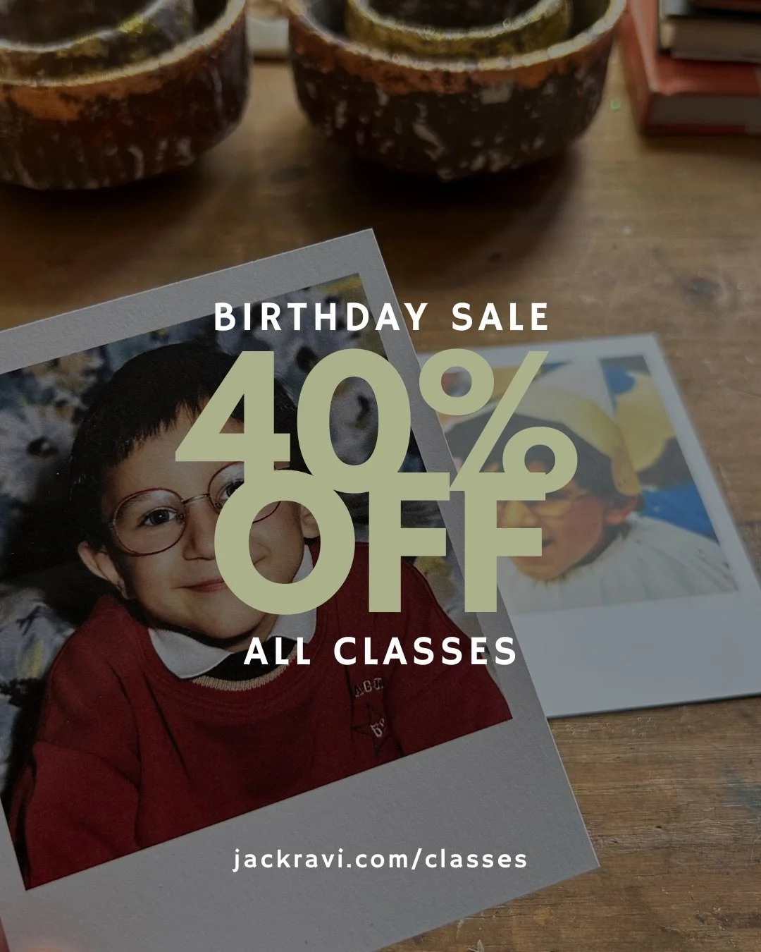 40th Birthday Week 💛✨

To mark the occasion, all my classes are 40% off this week.

I invite you into the process that&rsquo;s carried me this far: slow work, found materials, permission to leave things imperfect.

Valid until 10th August. No code n
