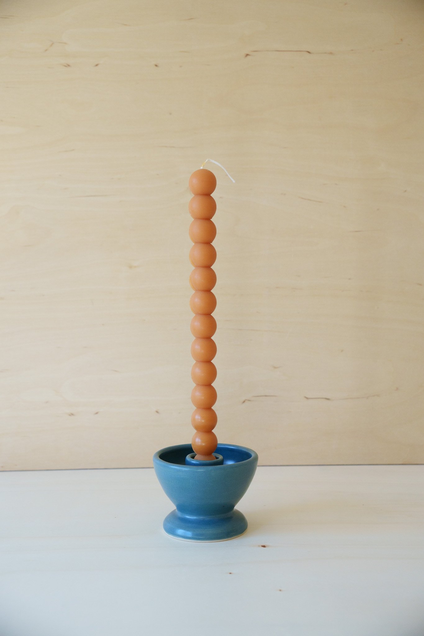 pedestal candle holder, sea