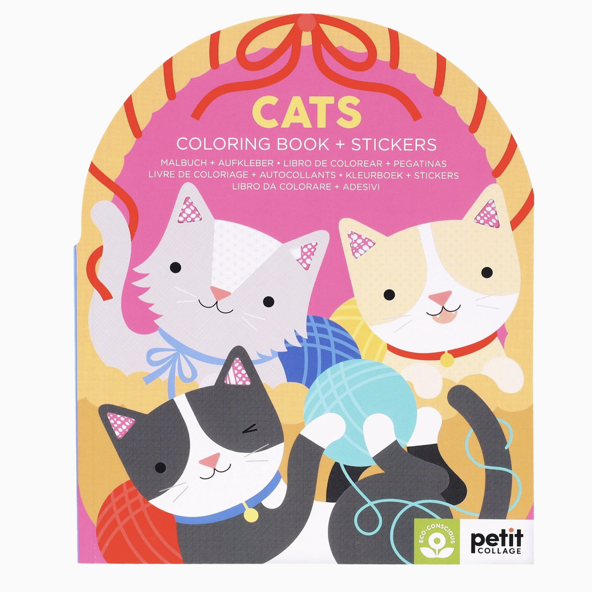Coloring Book with Stickers: Cats
