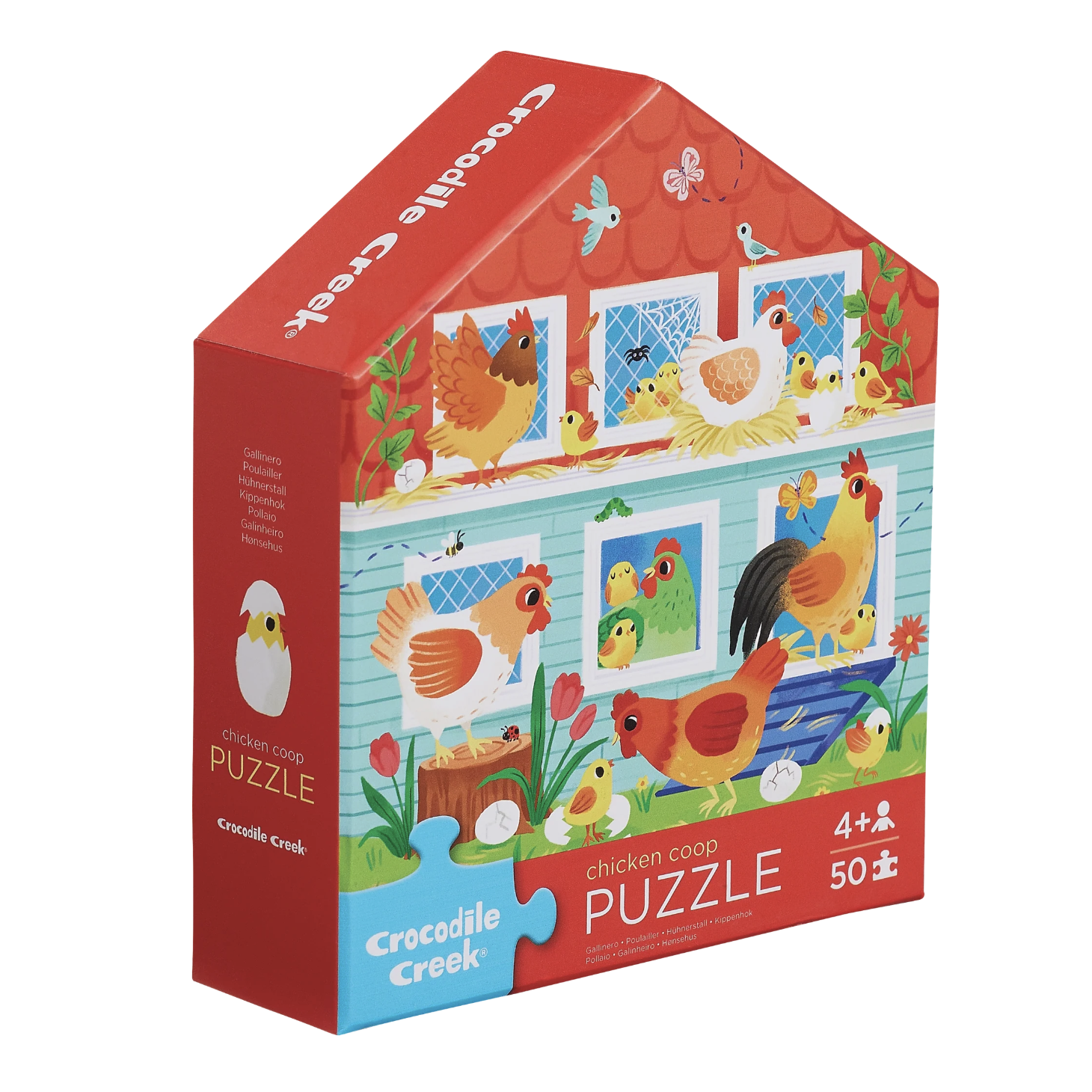 50-Piece Flat House Puzzle - Chicken Coop