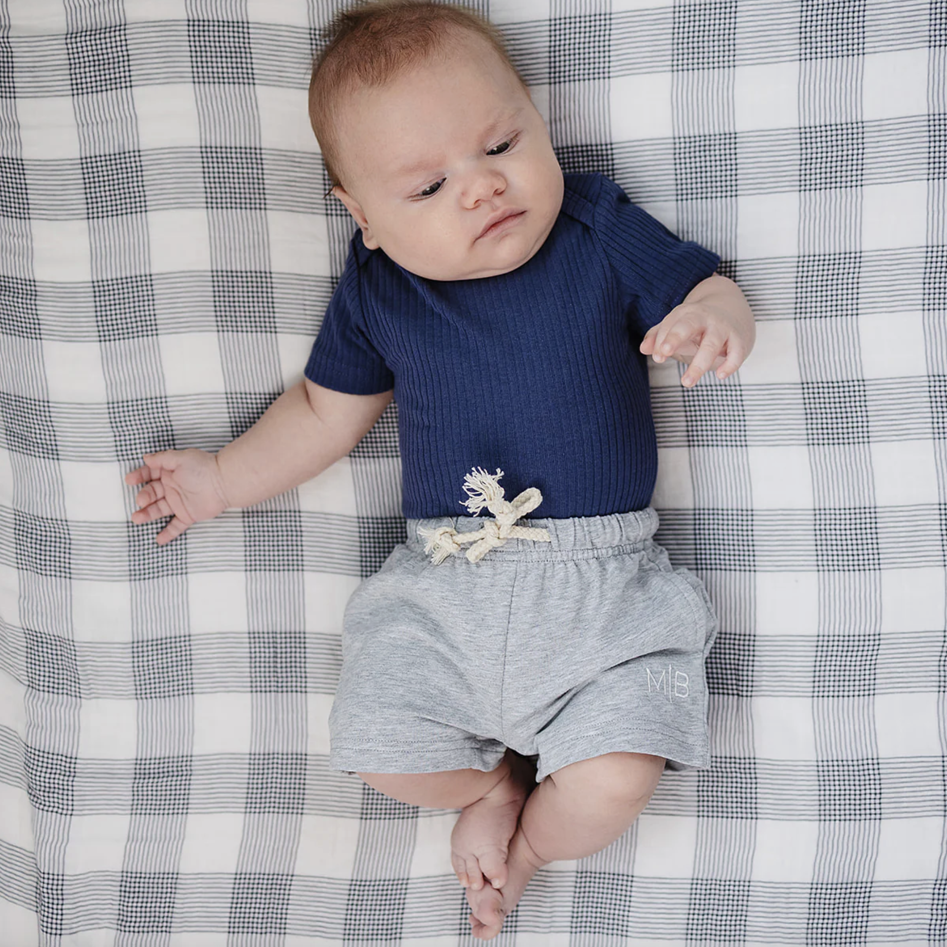 Navy Ribbed Bodysuit