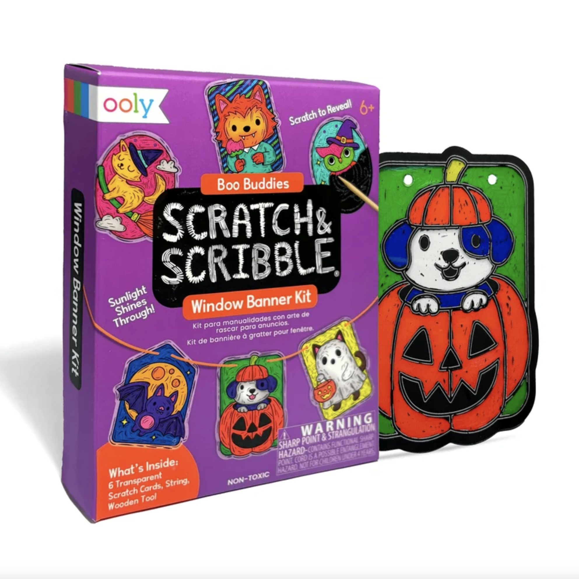 Mini Scratch & Scribble Window Banner Kit - Boo Buddies