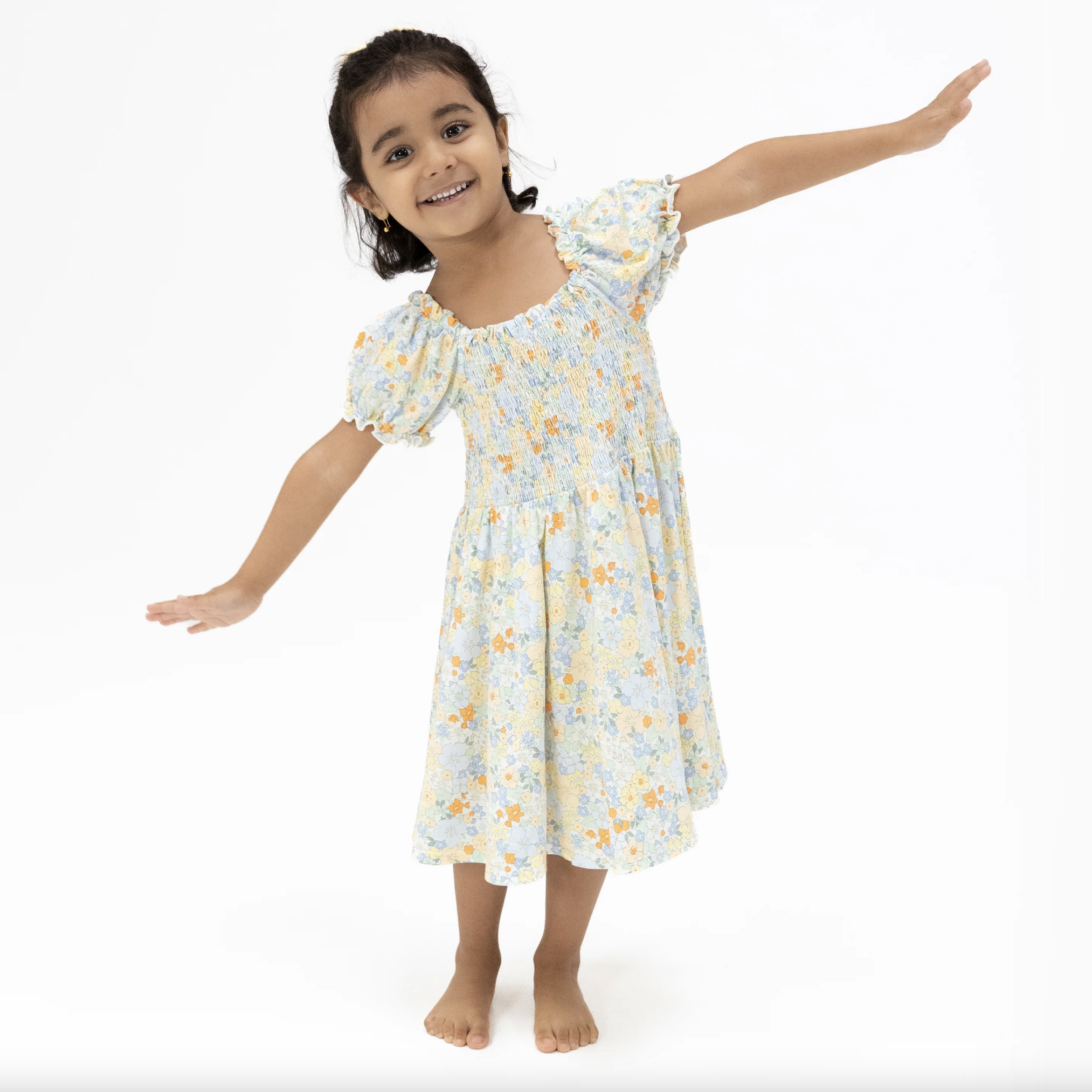 Georgia Floral - Smocked Twirly Dress