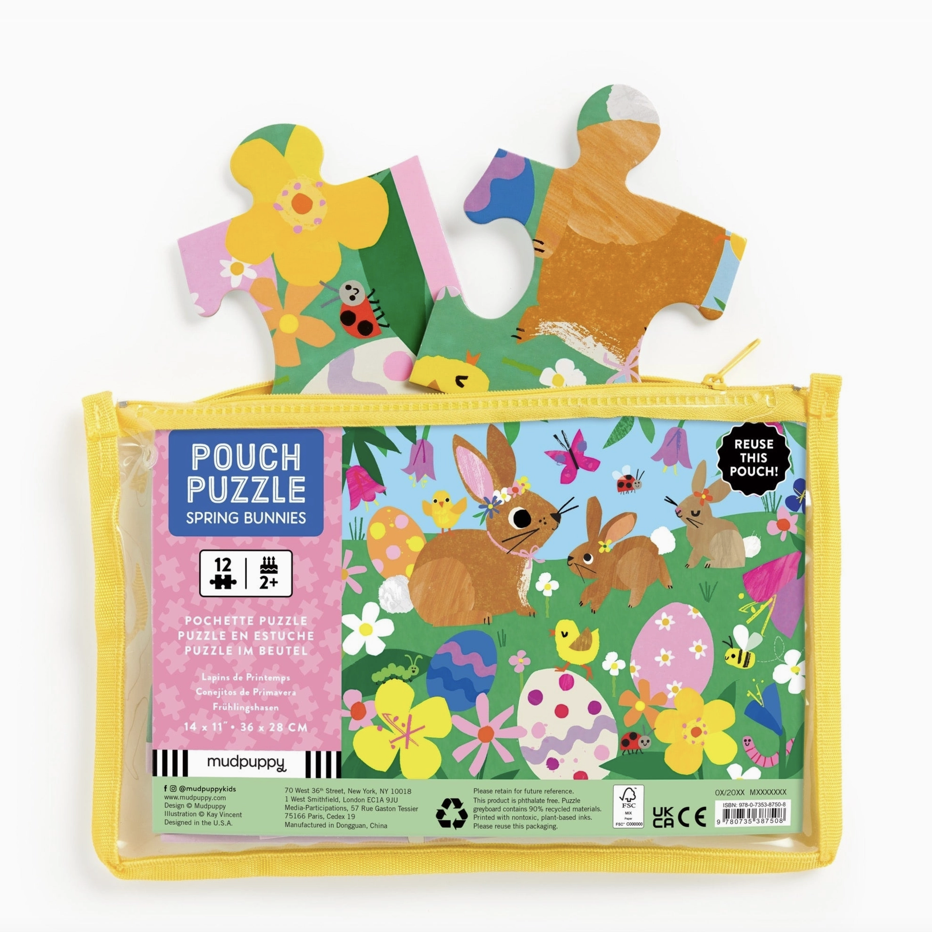 Spring Bunnies 12 Piece Pouch Puzzle
