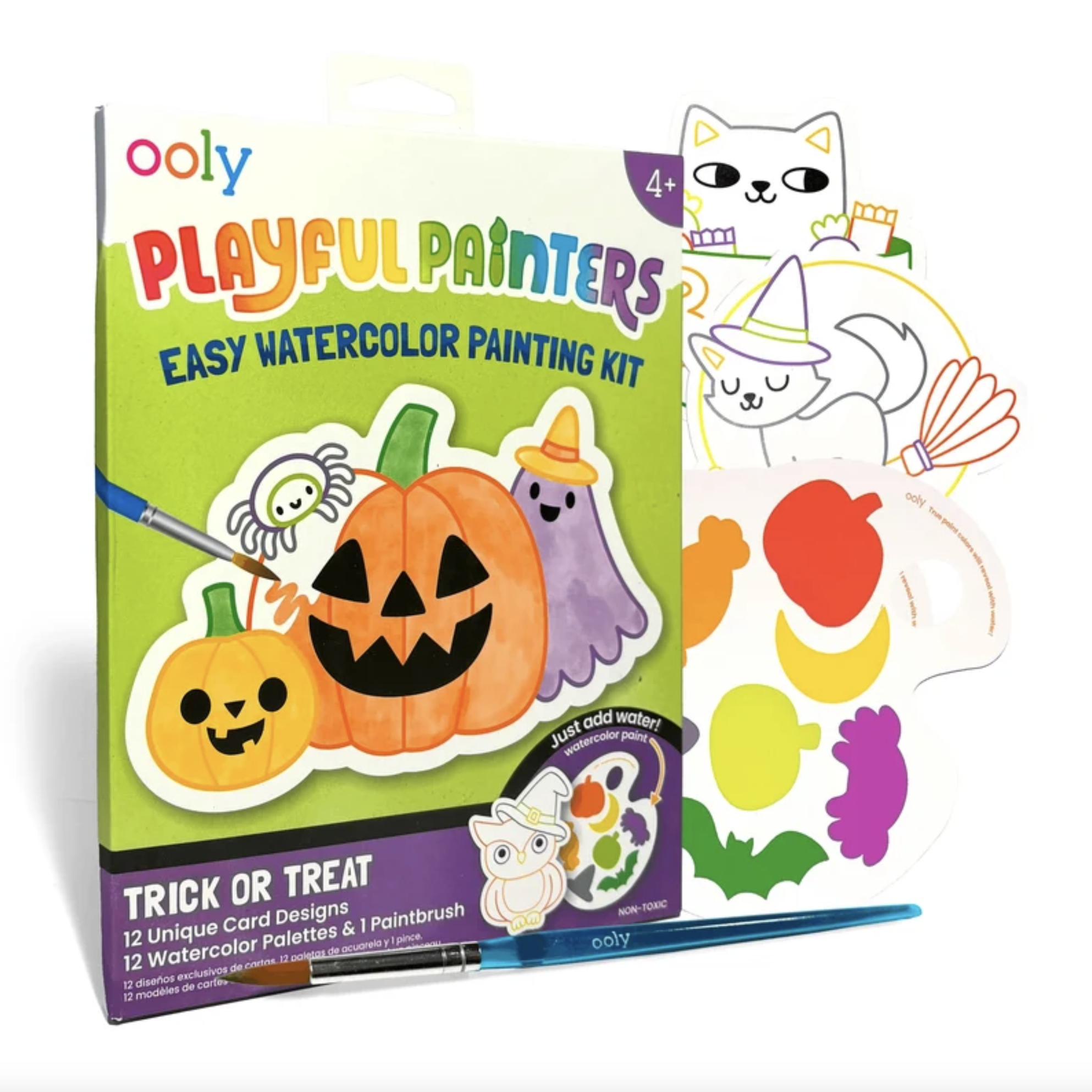 Playful Painters Easy Watercolor Painting Kit - Trick or Treat