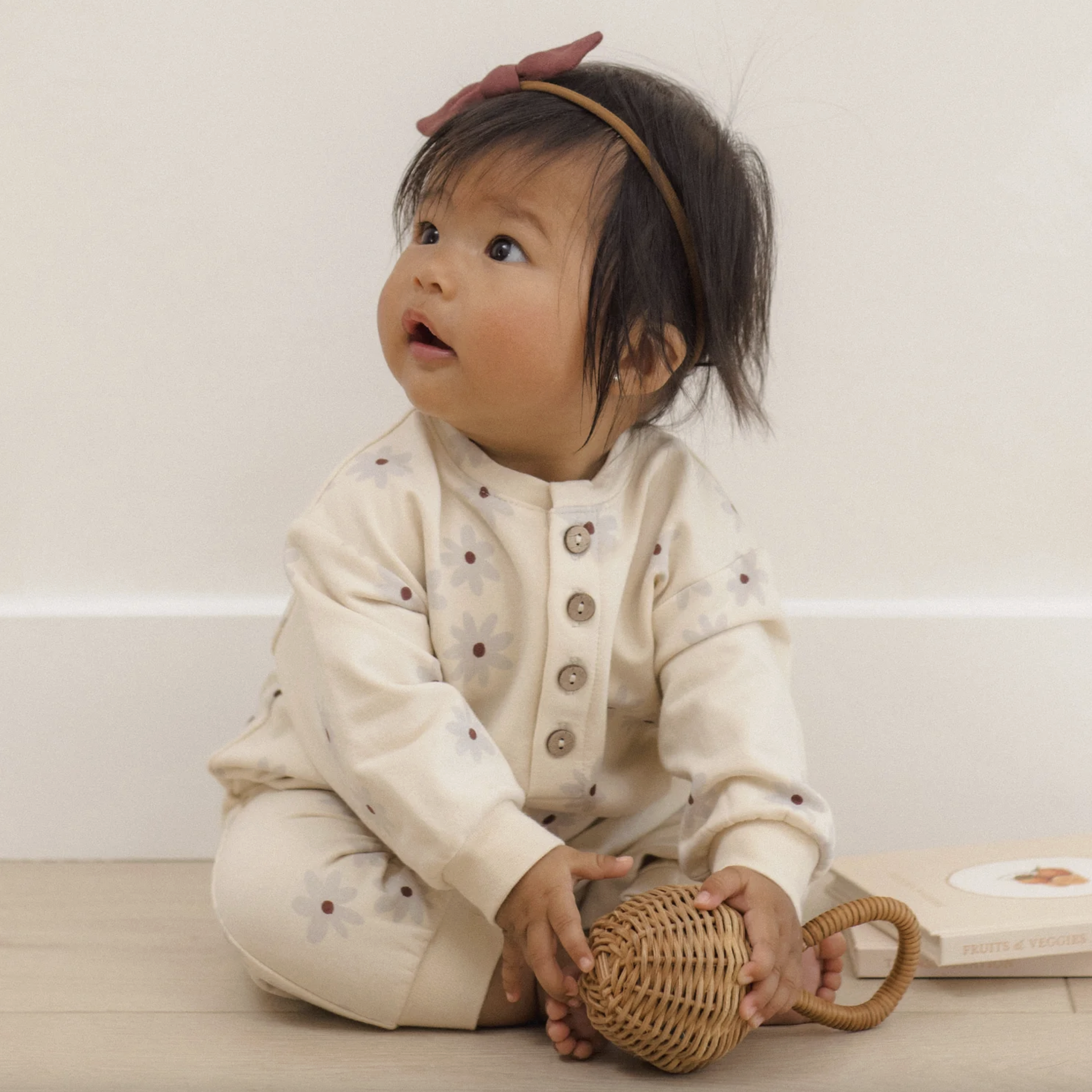 Relaxed Fleece Jumpsuit Blue Daisy