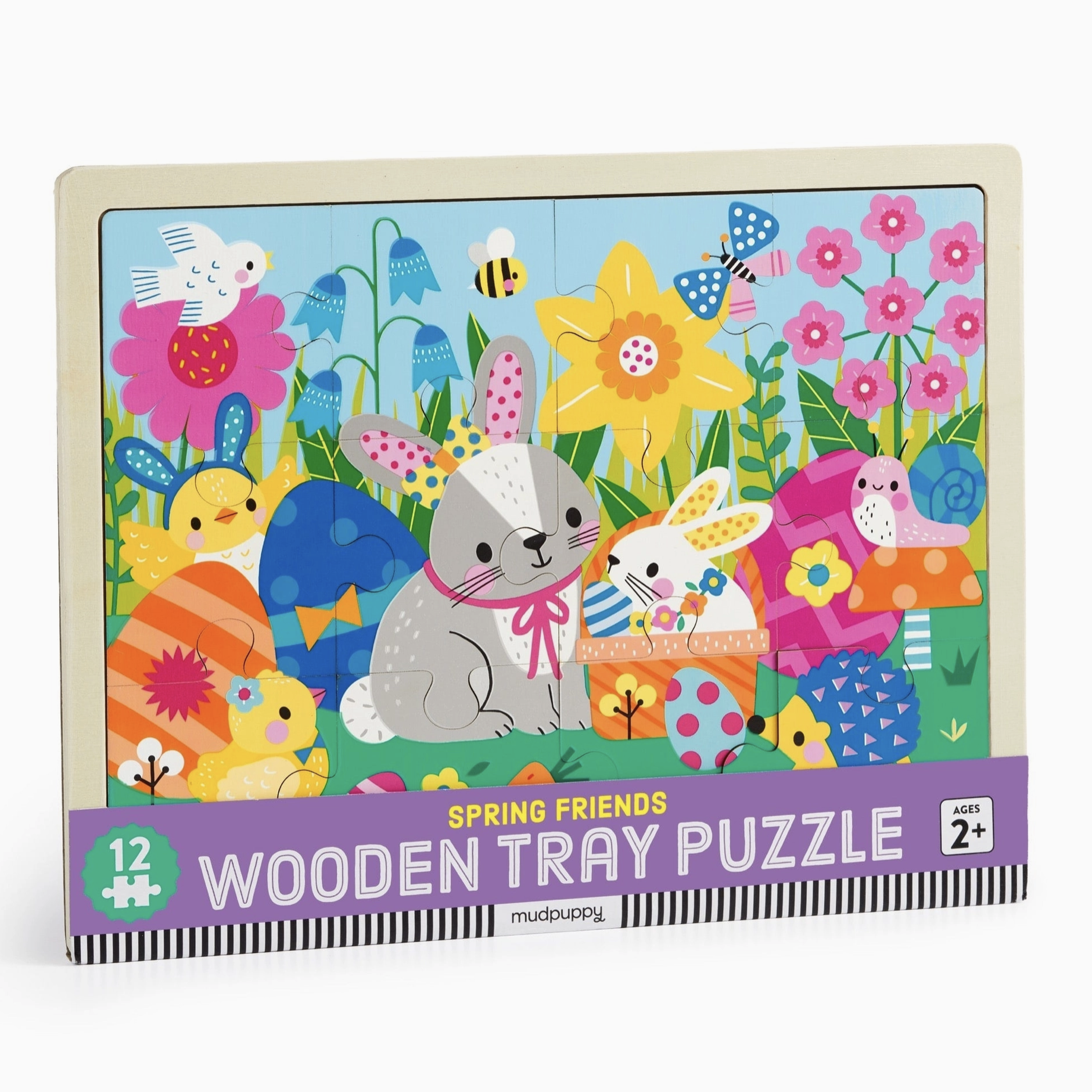 Spring Friends 12 Piece Wooden Puzzle