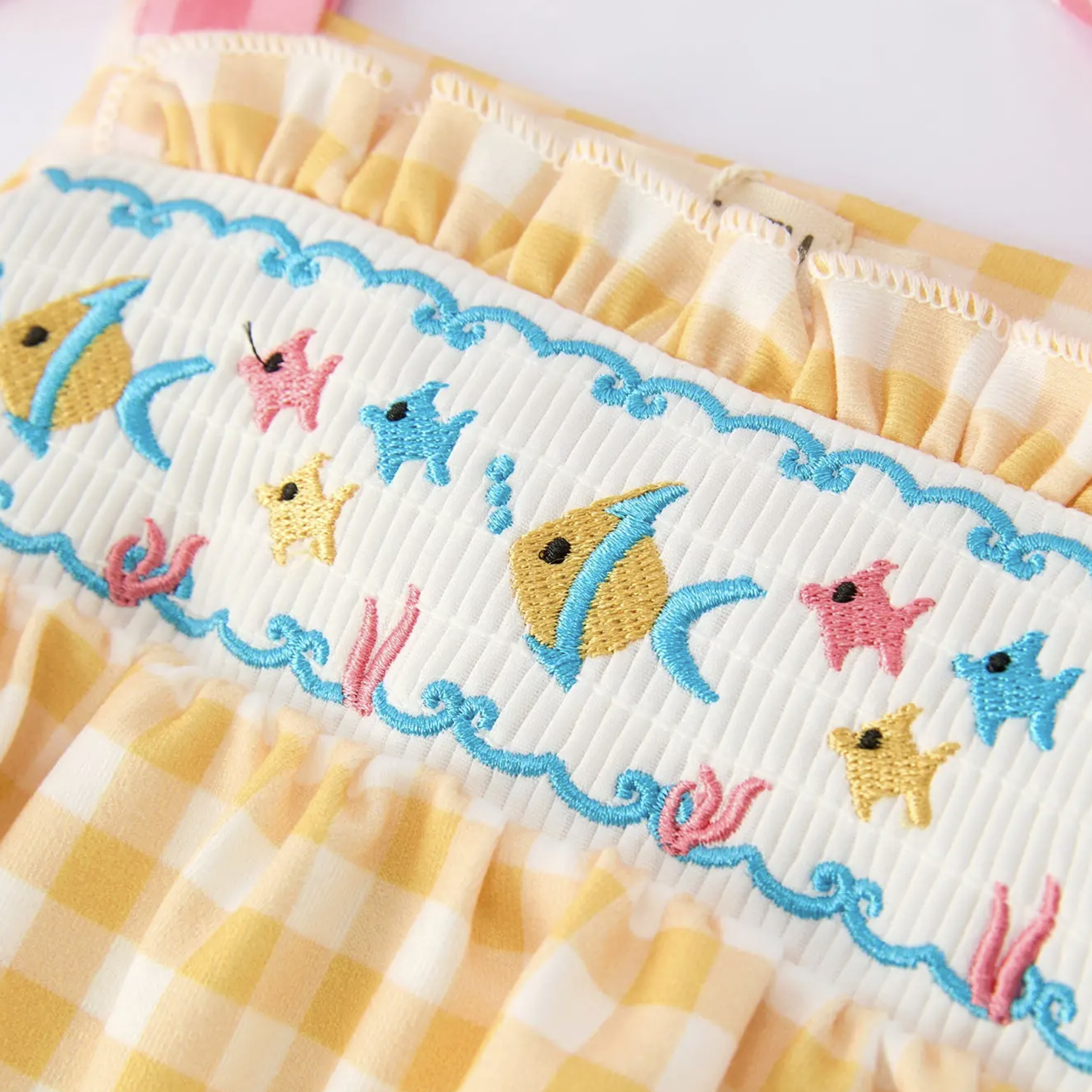 Fish Embroidered Romper