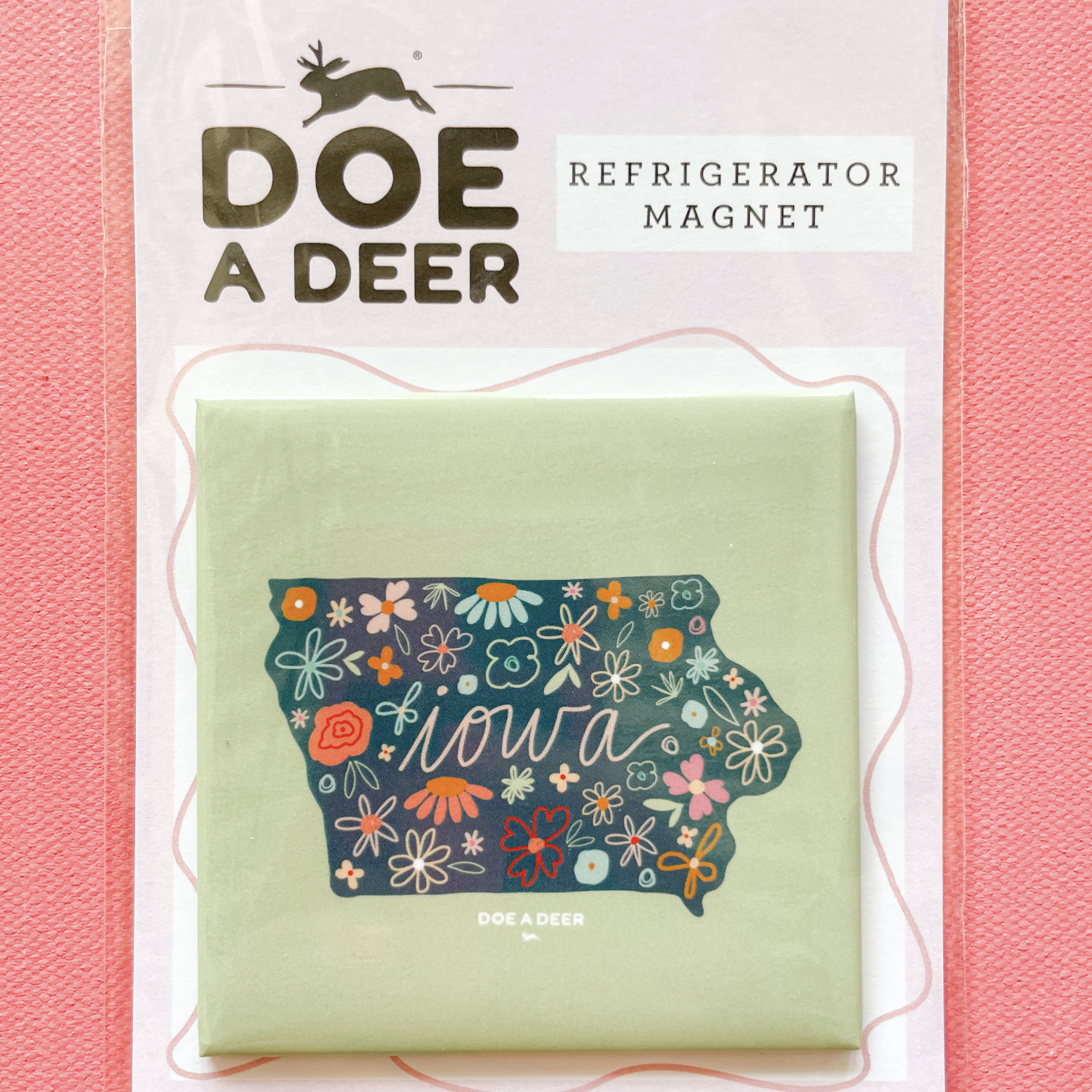 Iowa Floral Magnet