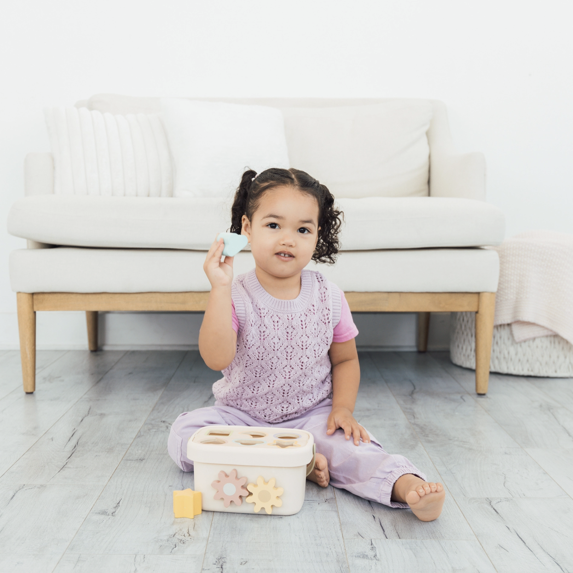 Montessori Wooden Shape Sorting Bucket