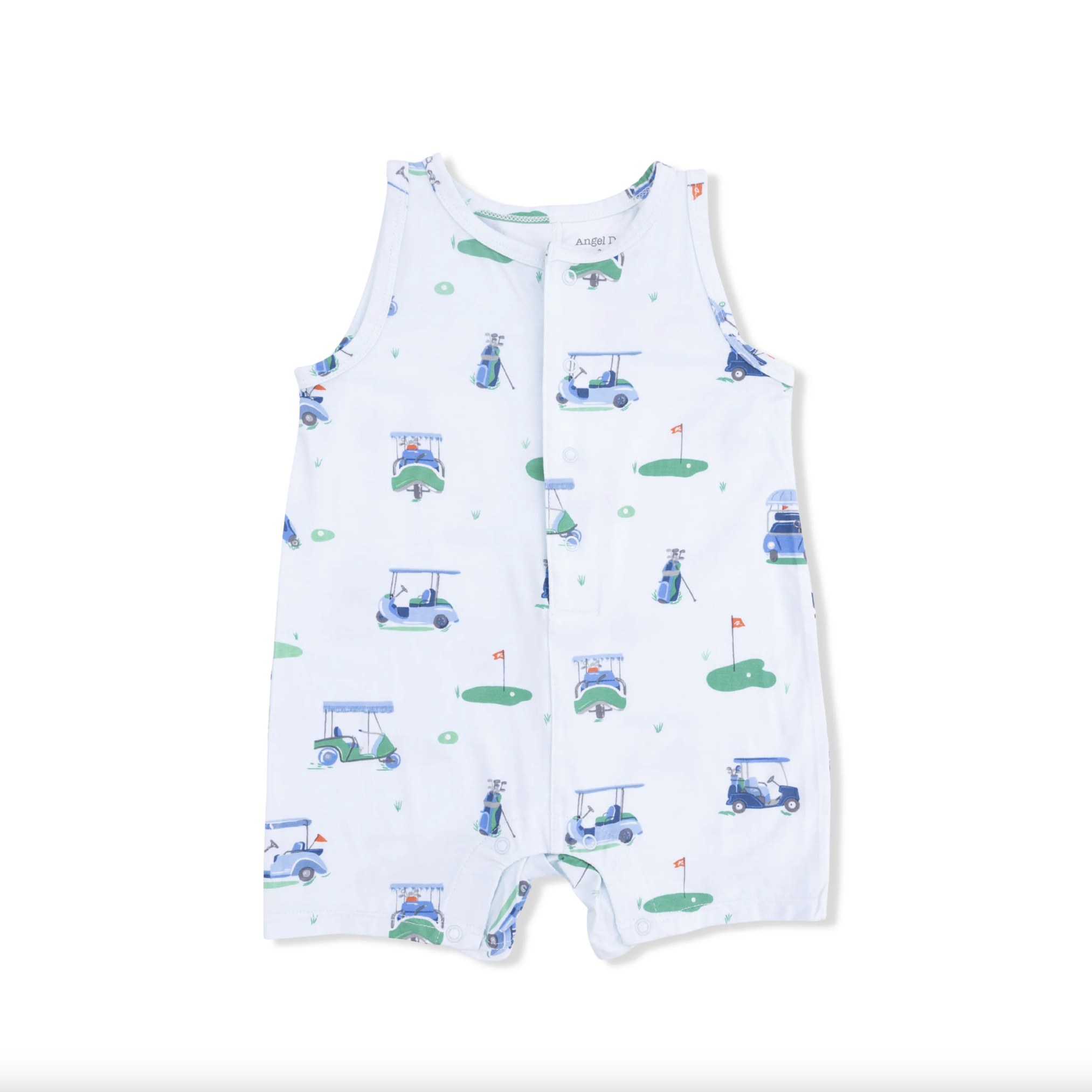 Vintage Golf Carts Blue - Sleeveless Shortie Romper