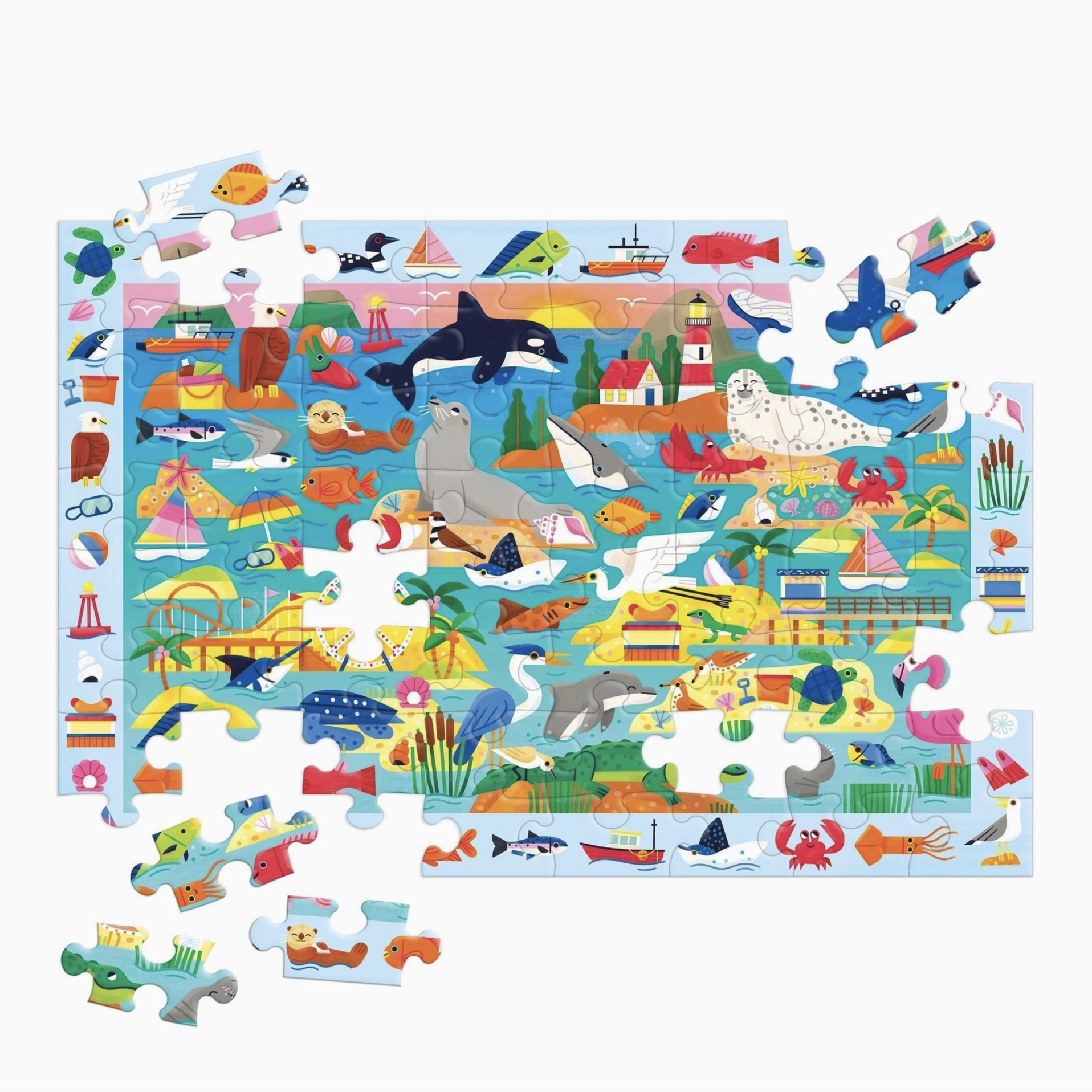 At the Seaside 64 Piece Search & Find Puzzle