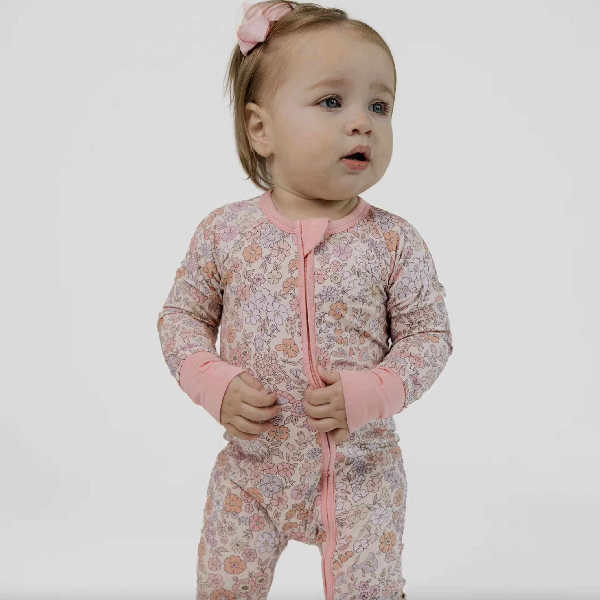 Poppy Floral Zipper Romper