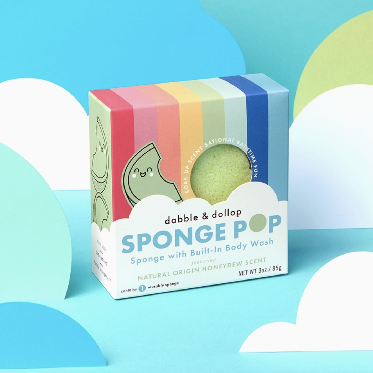 Sponge Pop® Sponge with Built-in Body Wash - Honeydew