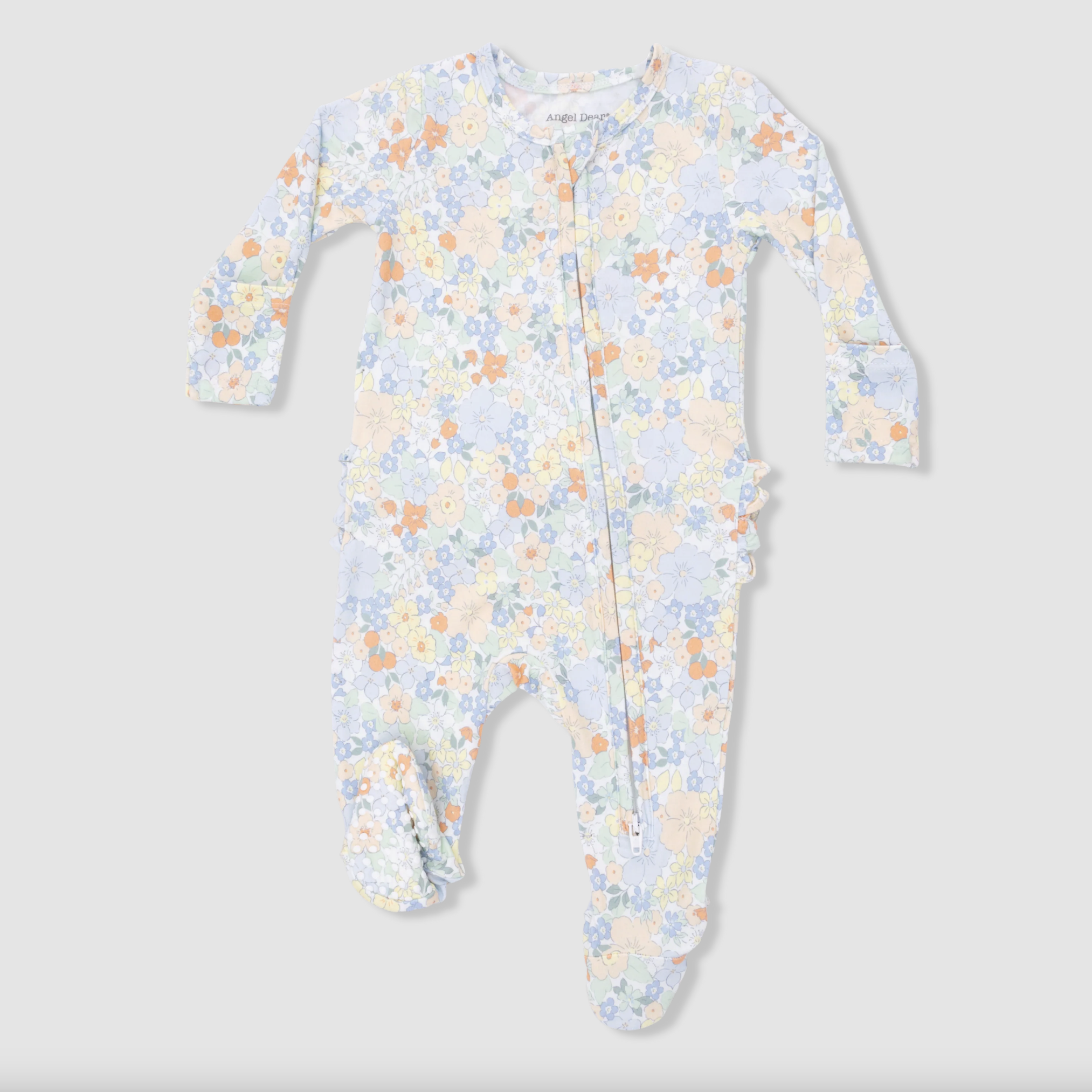 Georgia Floral - 2 Way Ruffle Back Zipper Footie