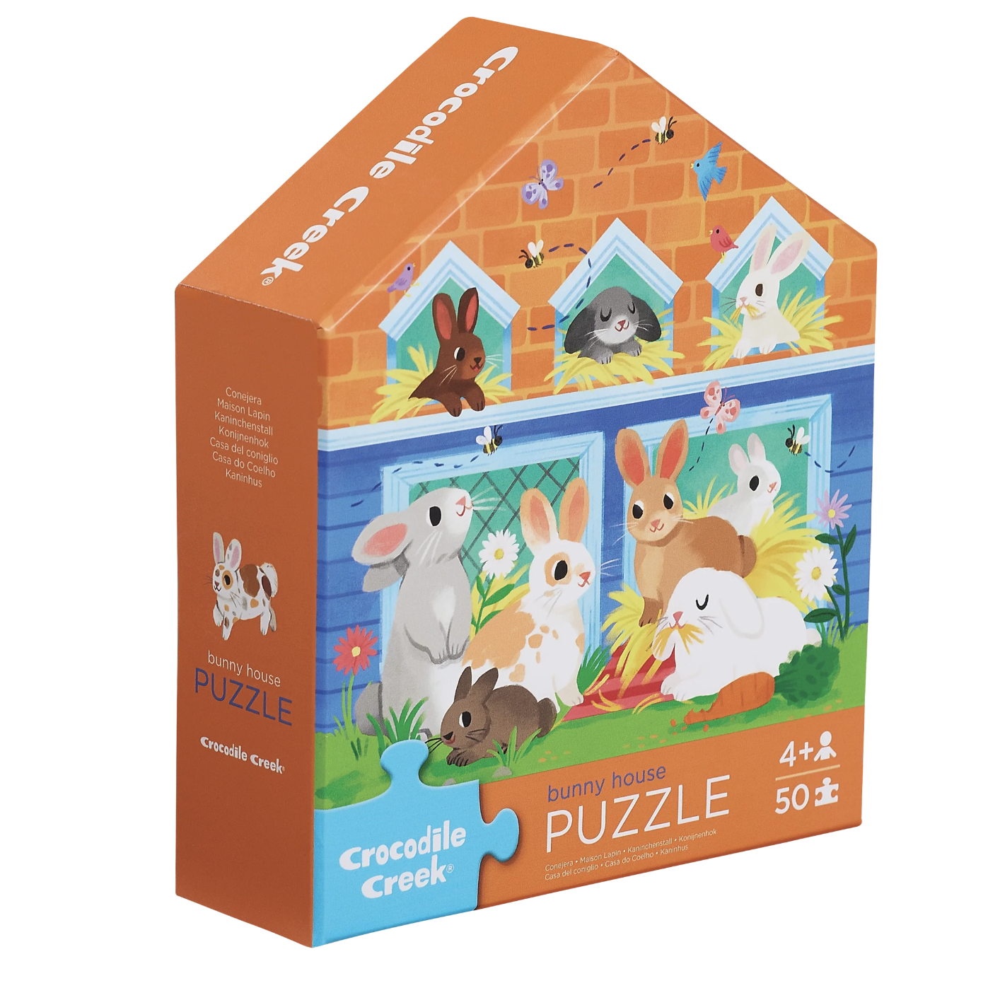 50-Piece Flat House Puzzle - Bunny House