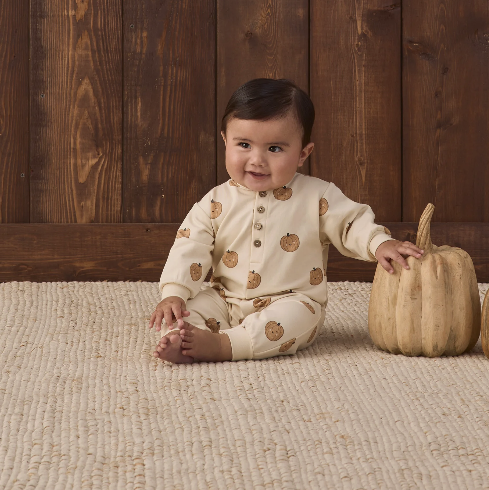 Relaxed Fleece Jumpsuit Pumpkins