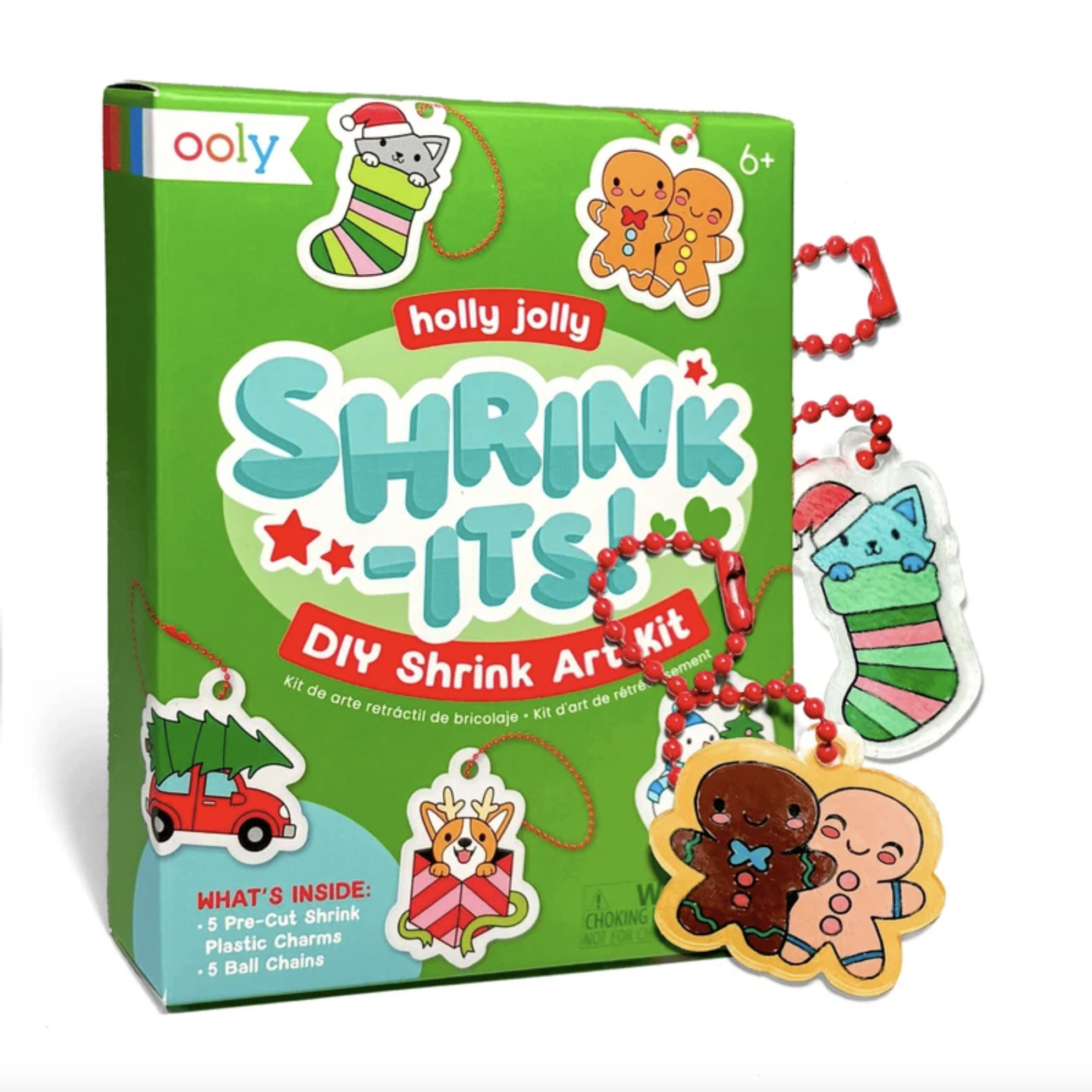 Mini Shrink-Its! Diy Shrink Art Kit - Holly Jolly