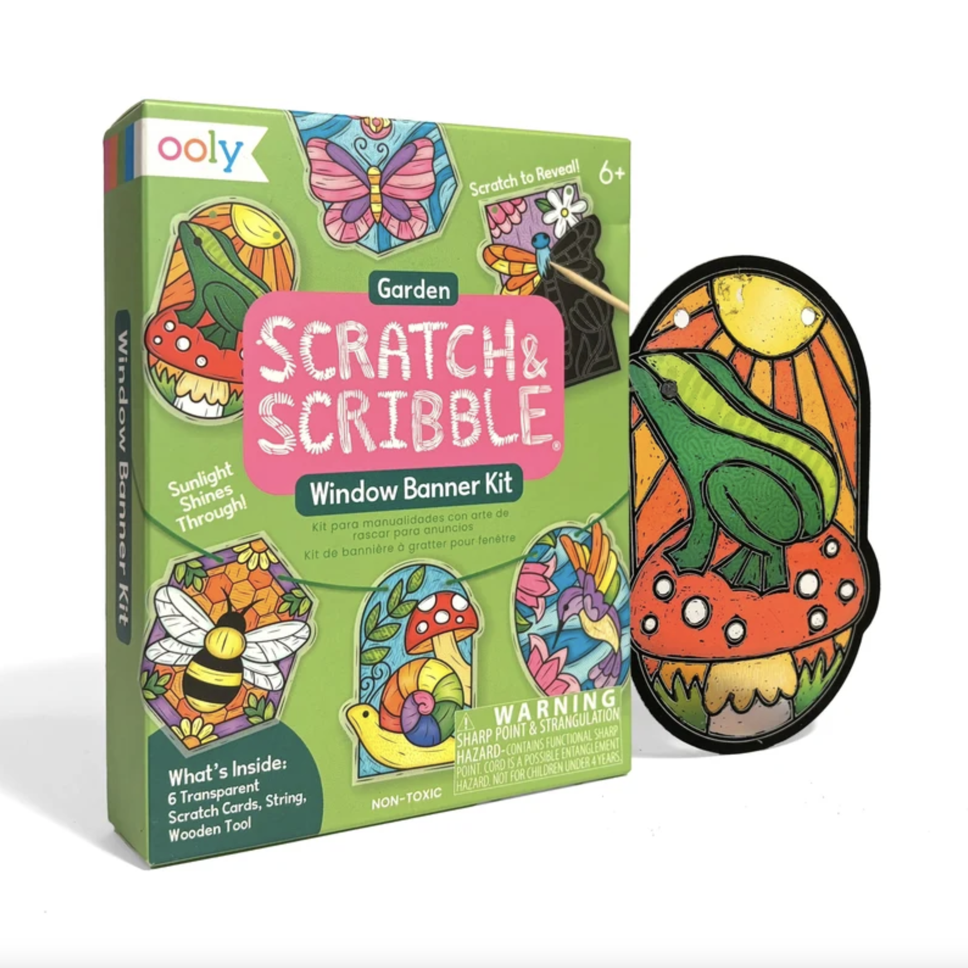 Mini Scratch & Scribble Window Banner Kit - Garden