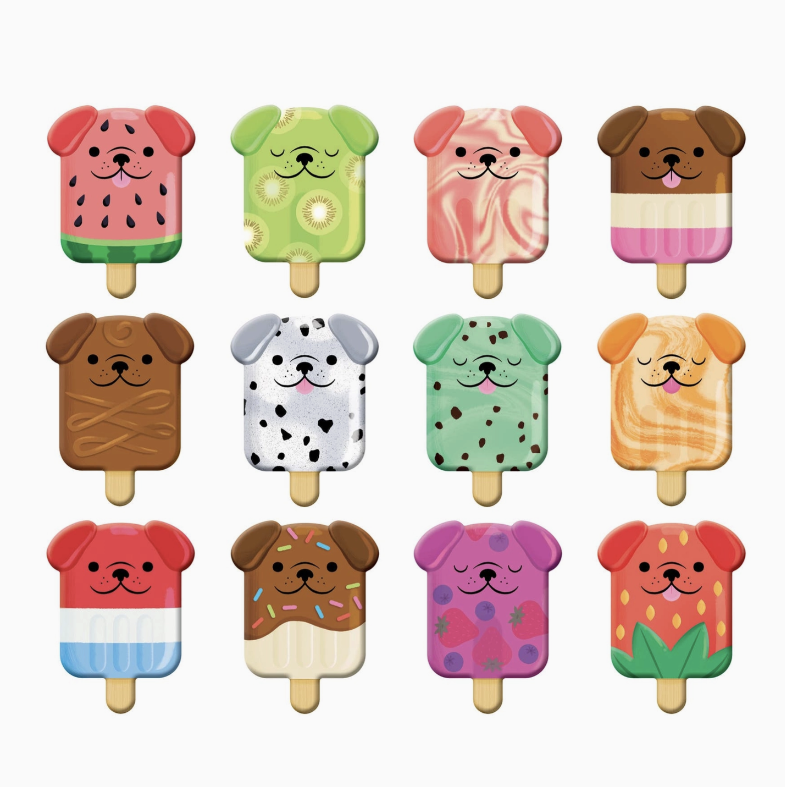 Pupsicles Shaped Memory Match