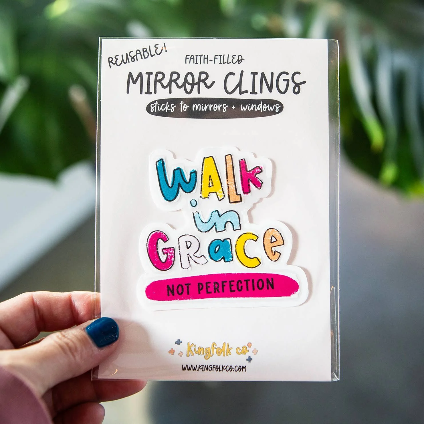Walk in Grace Mirror Cling