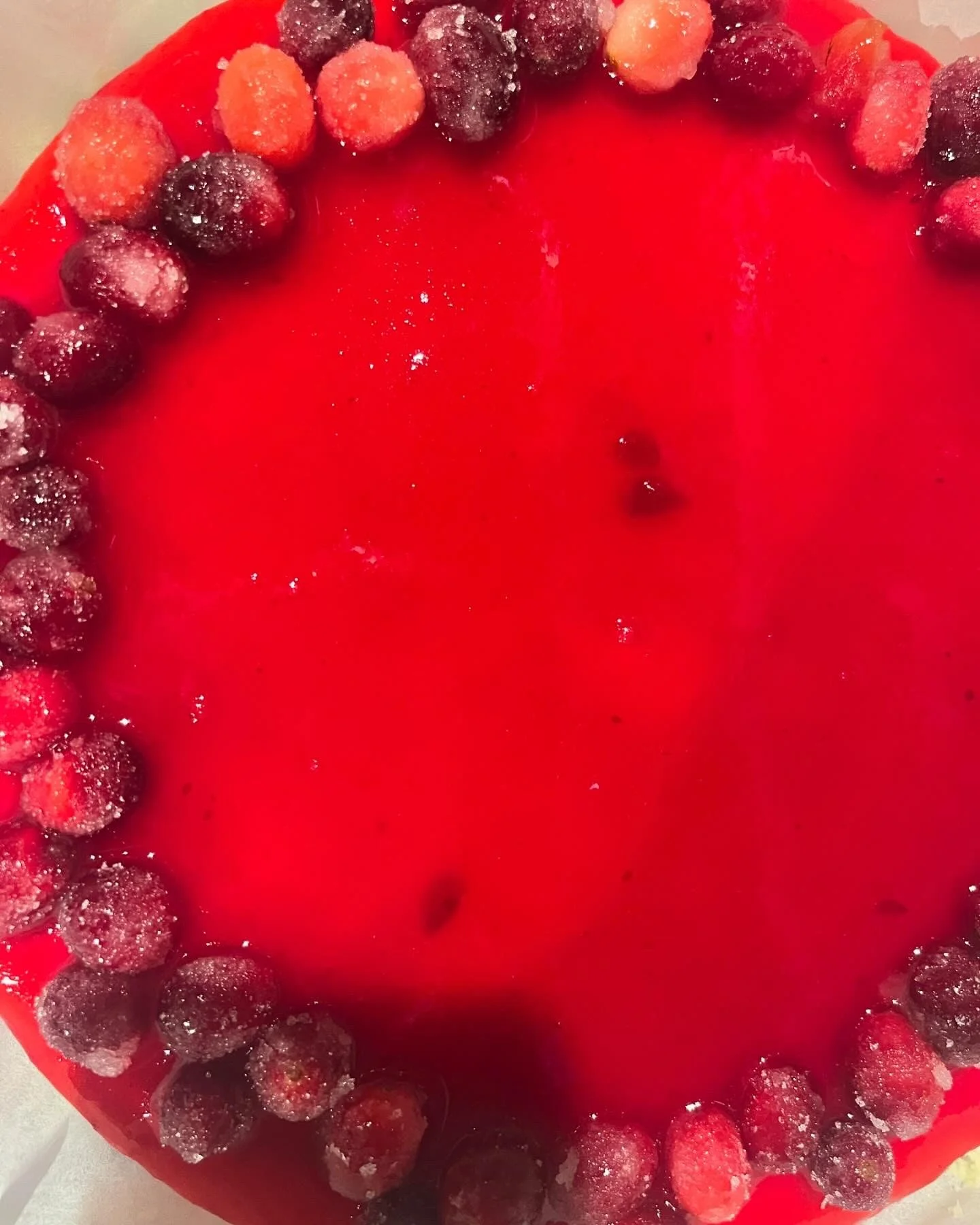 Sparkling Cranberry-Orange Cheesecake