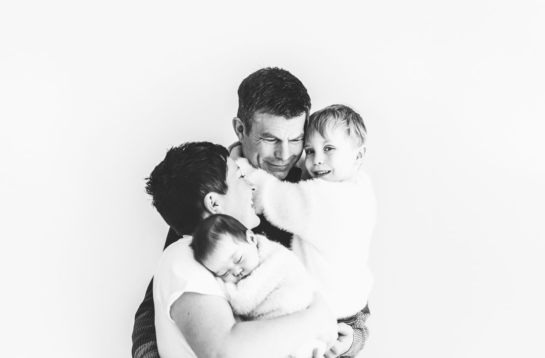 Newborn Family studio photoshoot in Saffron Walden Essex by Jodie Wilson