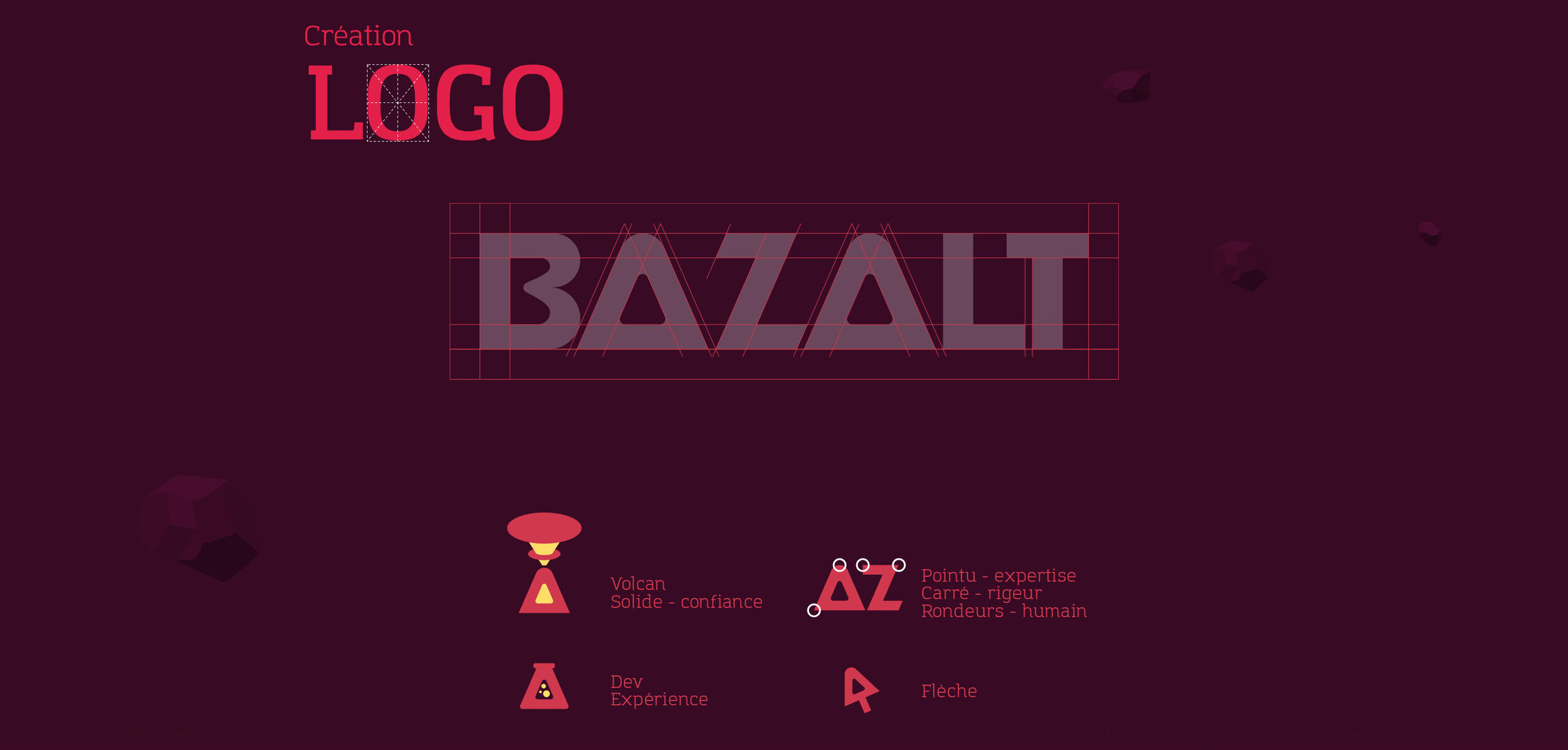 Présentation du logo final de l'agence Bazalt