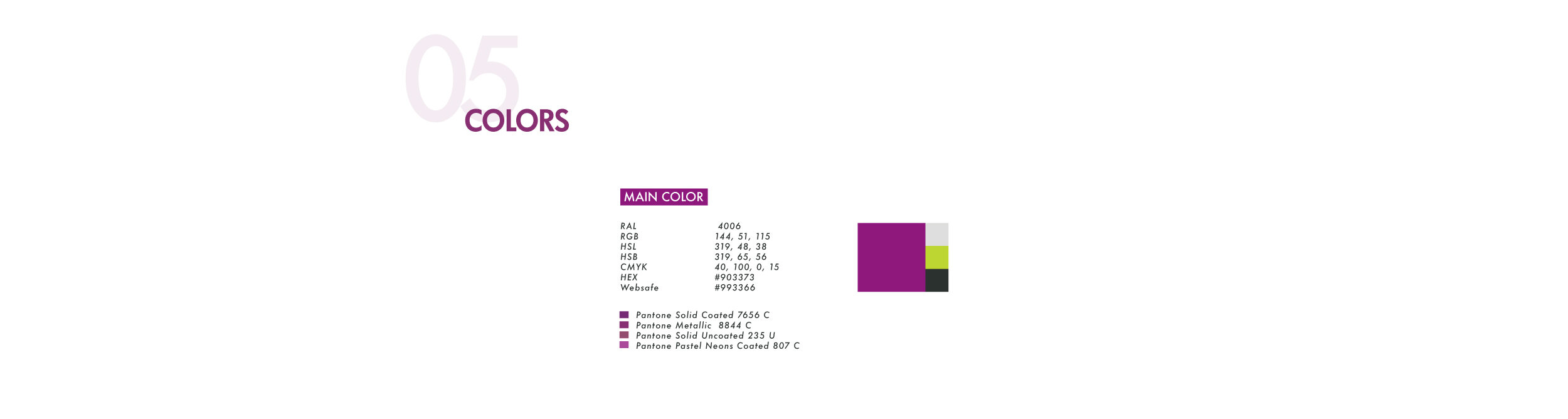 Choix des couleurs pour À Propos d'Optique