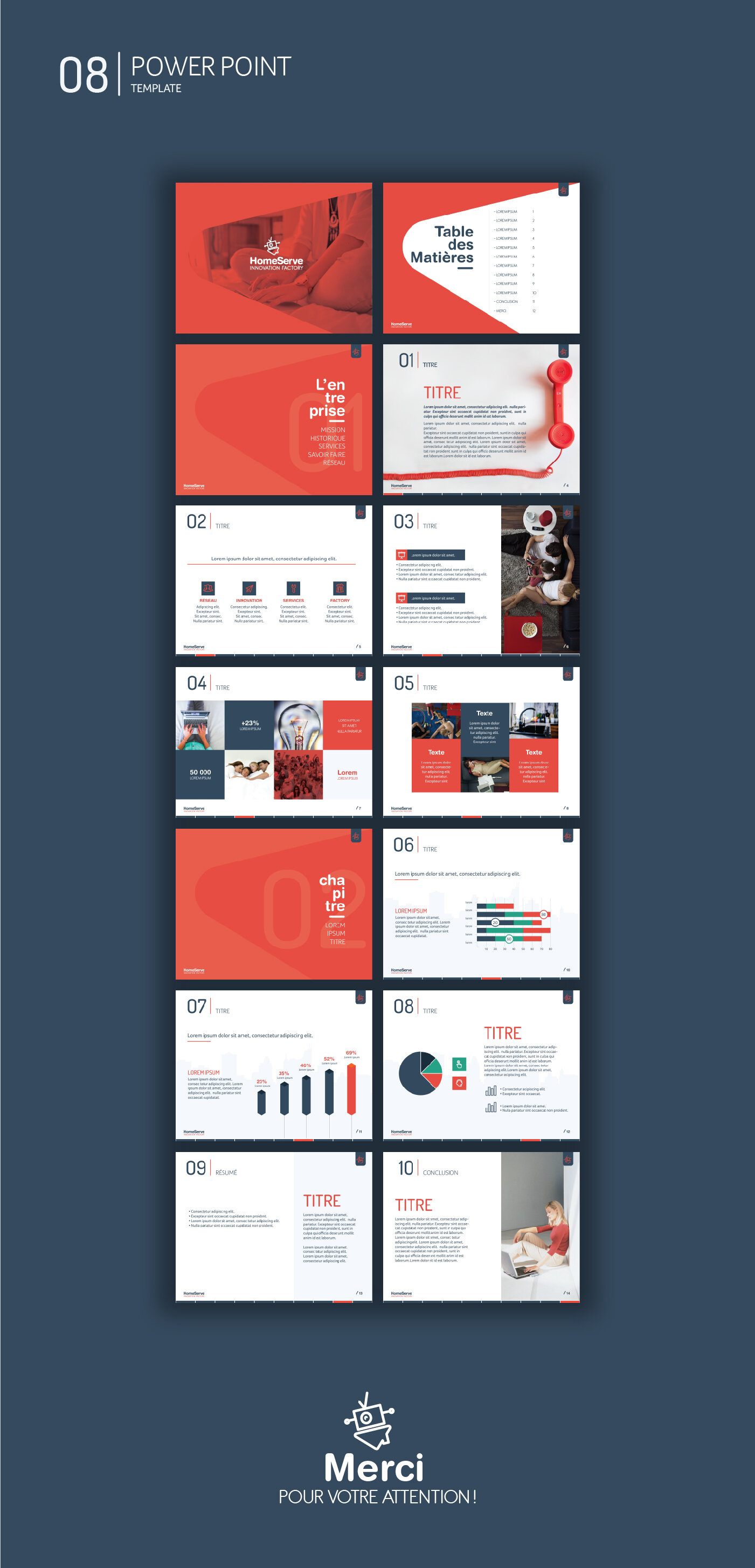 Template PowerPoint 13 pages