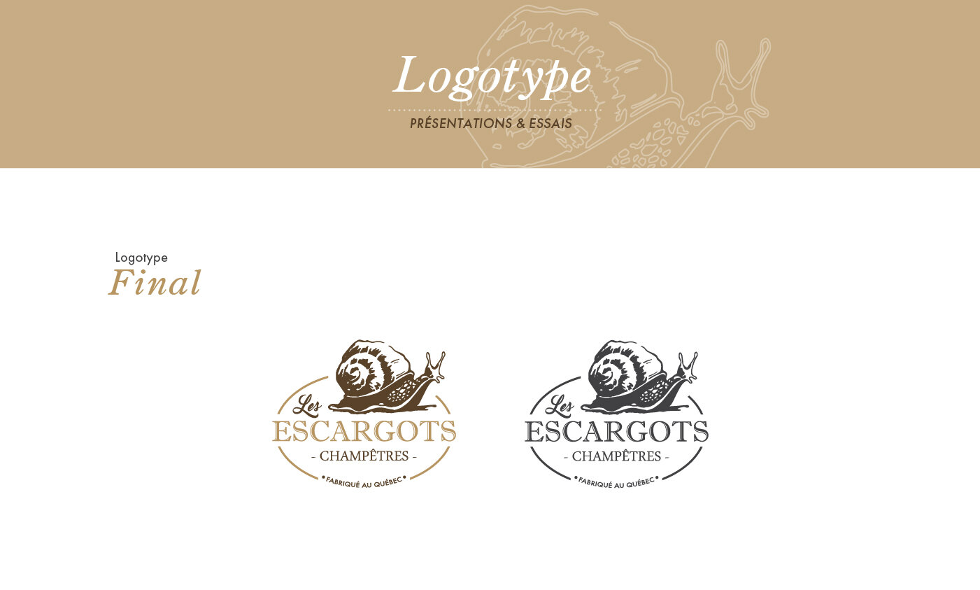 Logotype final pour les Escargot Champêtres