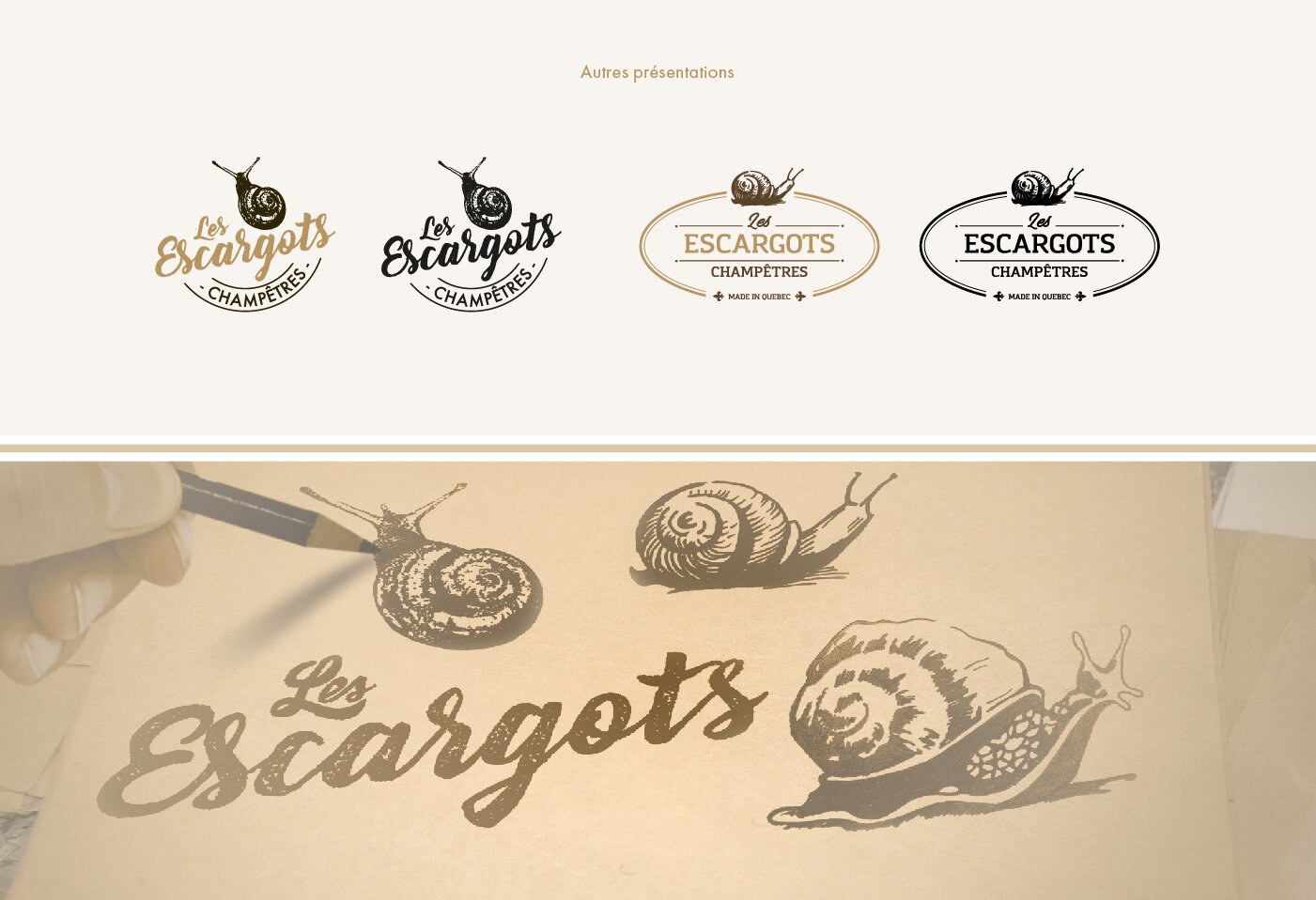 Les propositions de logos pour les Escargot Champêtres