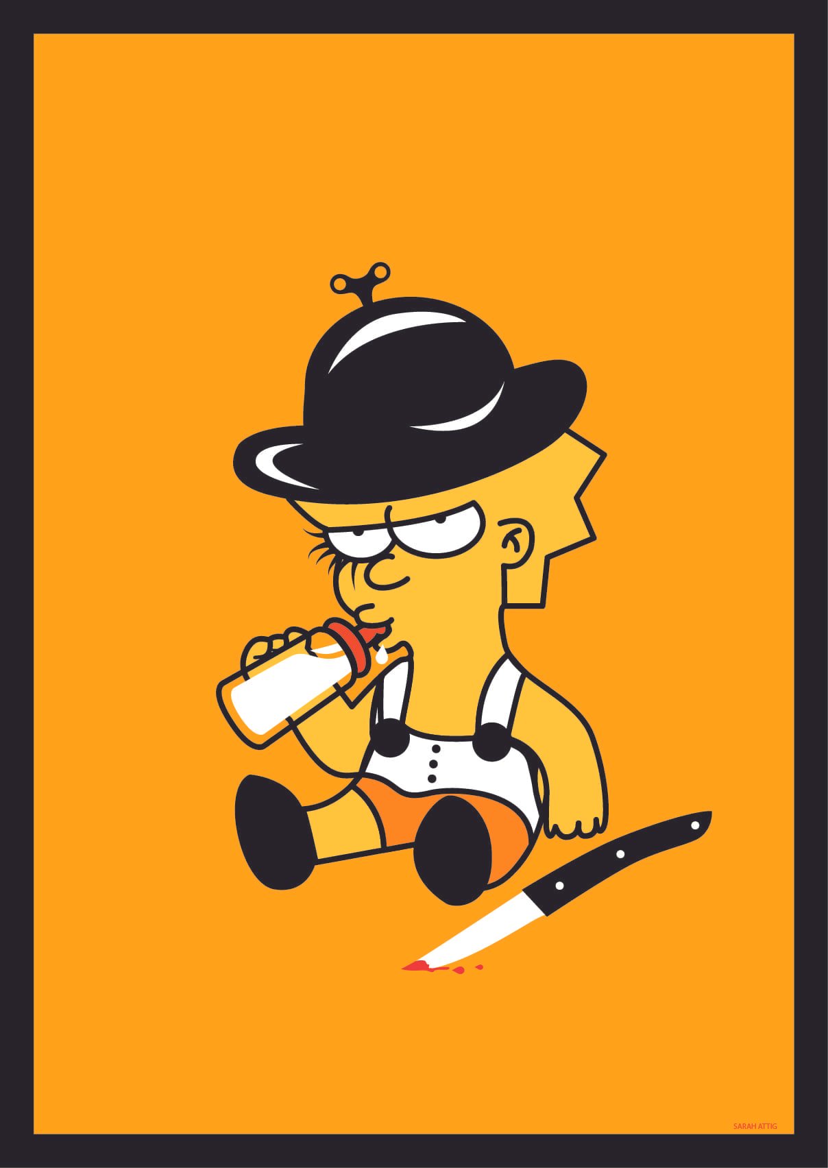 illustration_orange-mecanique_Maggie-Simpson_Simpsons .jpg
