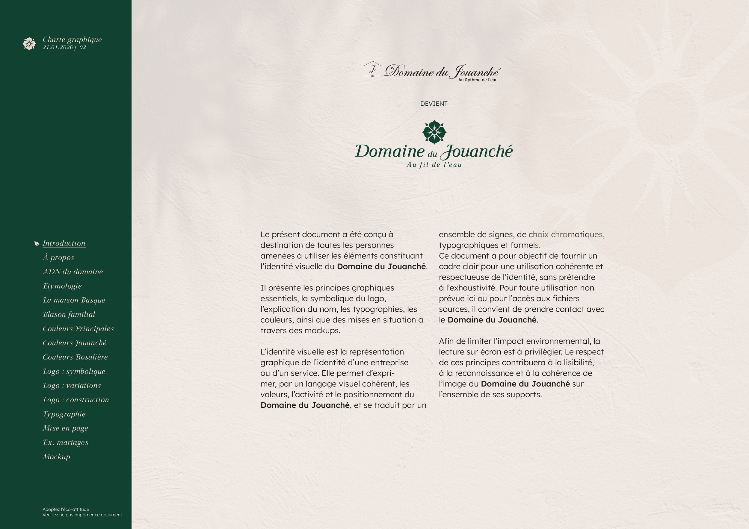 Domaine du Jouanché | Charte graphique p2