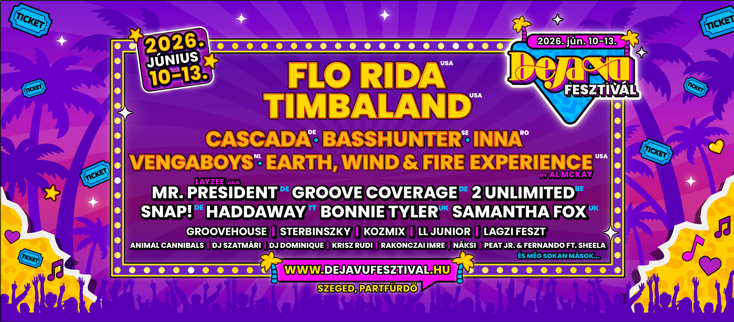 Flo Rida, Timbaland to lead 2026 Deja Vu Festival lineup in Szeged