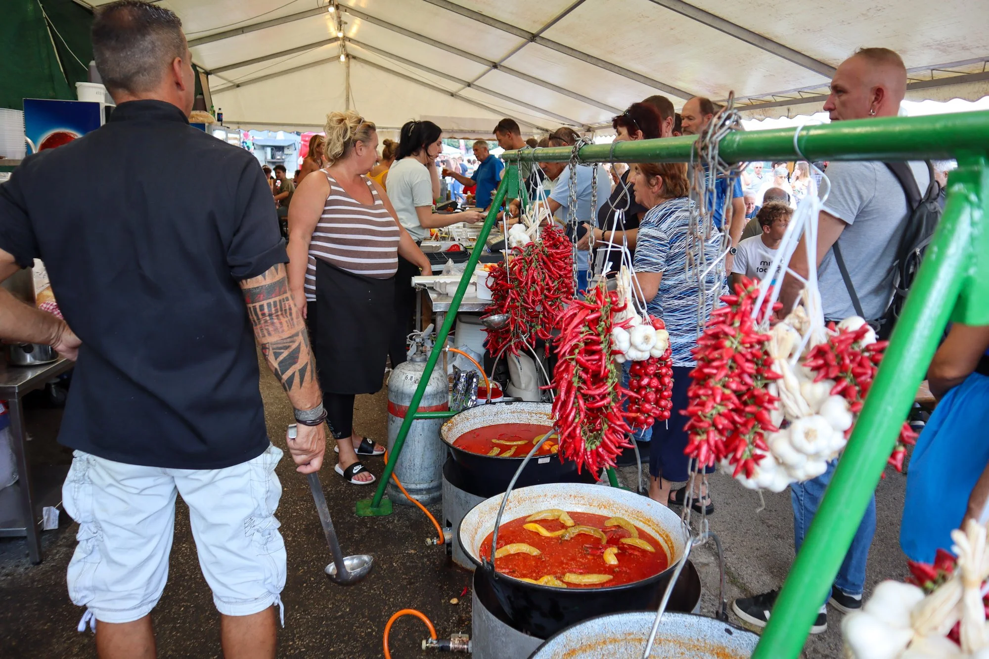Fish soup vendor at the 2022 Szeged Fish Festival